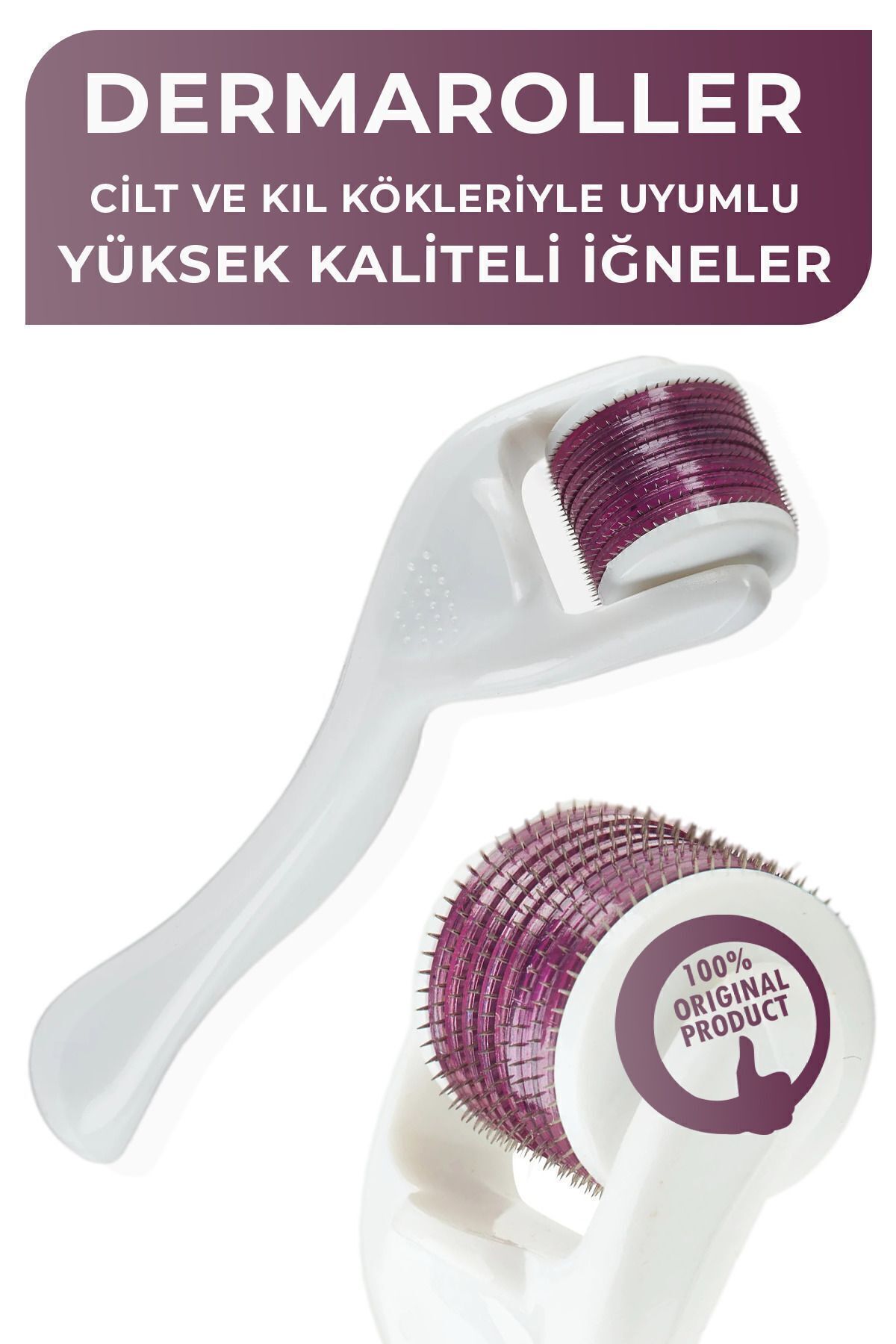 Genel Markalar Dermaroller Beyaz Professional - Saç, Kaş, Sakal Serum Kullanıma Uygun Yeni Seri