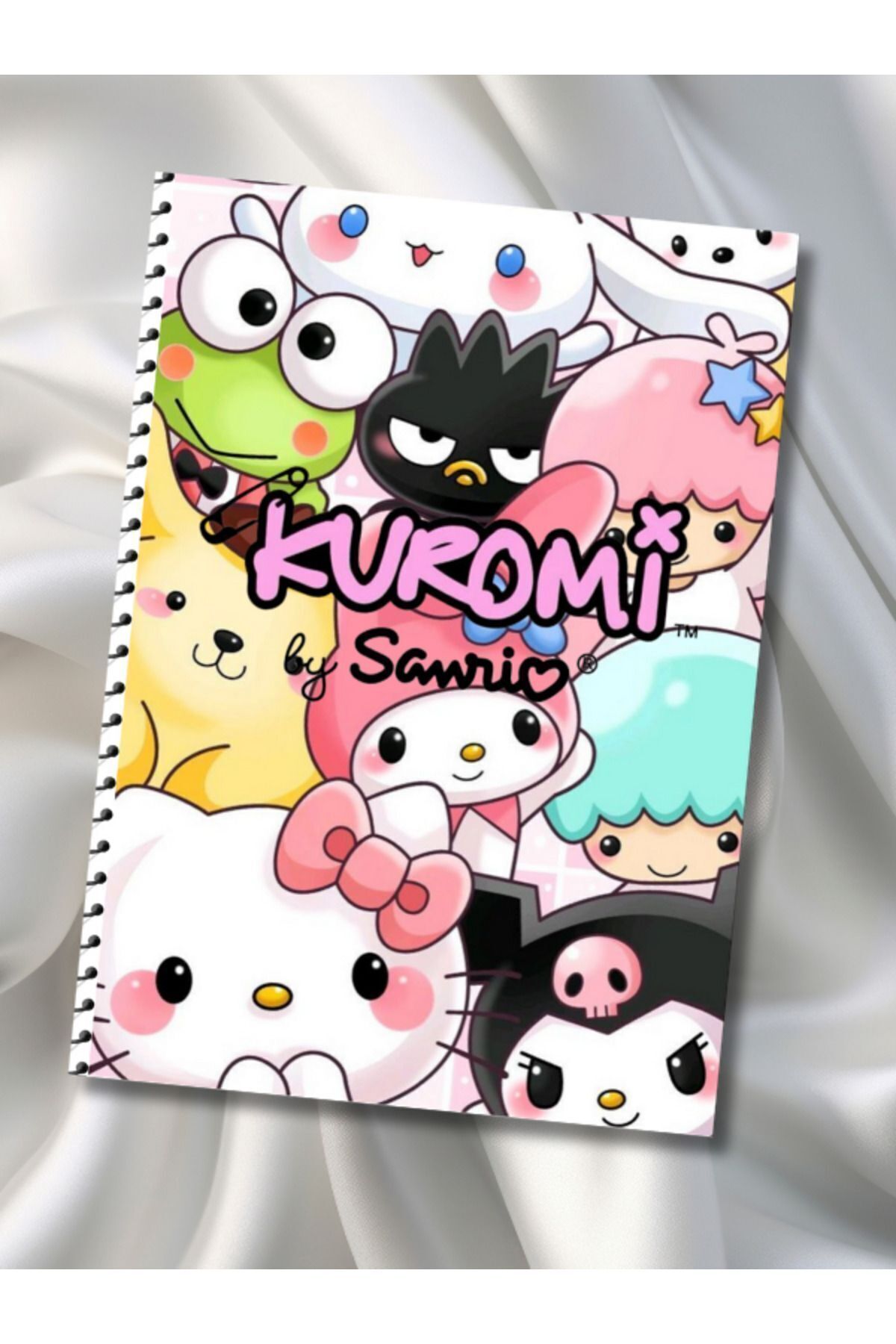 daily notebook Kuromi Ve Arkadaşları Spiralli Çizgisiz Defter,64 Yaprak,a4 Boyutunda