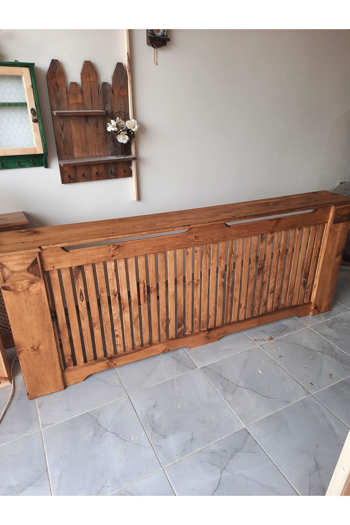 handwood Ahşap Petek Önü Kapama Koyu Ceviz 2 Metrelik Petek Önü Kaplama Petek Önü Kapatma