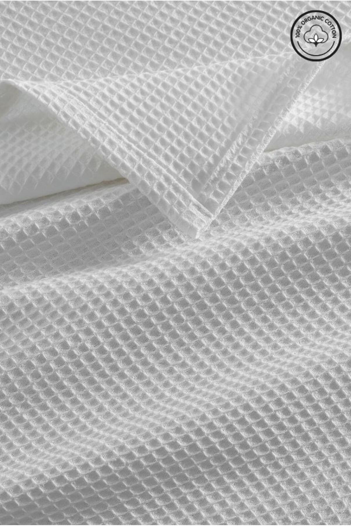 VESSİNOHOME Pike Tek Kişilik %100 Pamuk Waffle Desenli Yatak Örtüsü Otel Tipi Lüx Pike