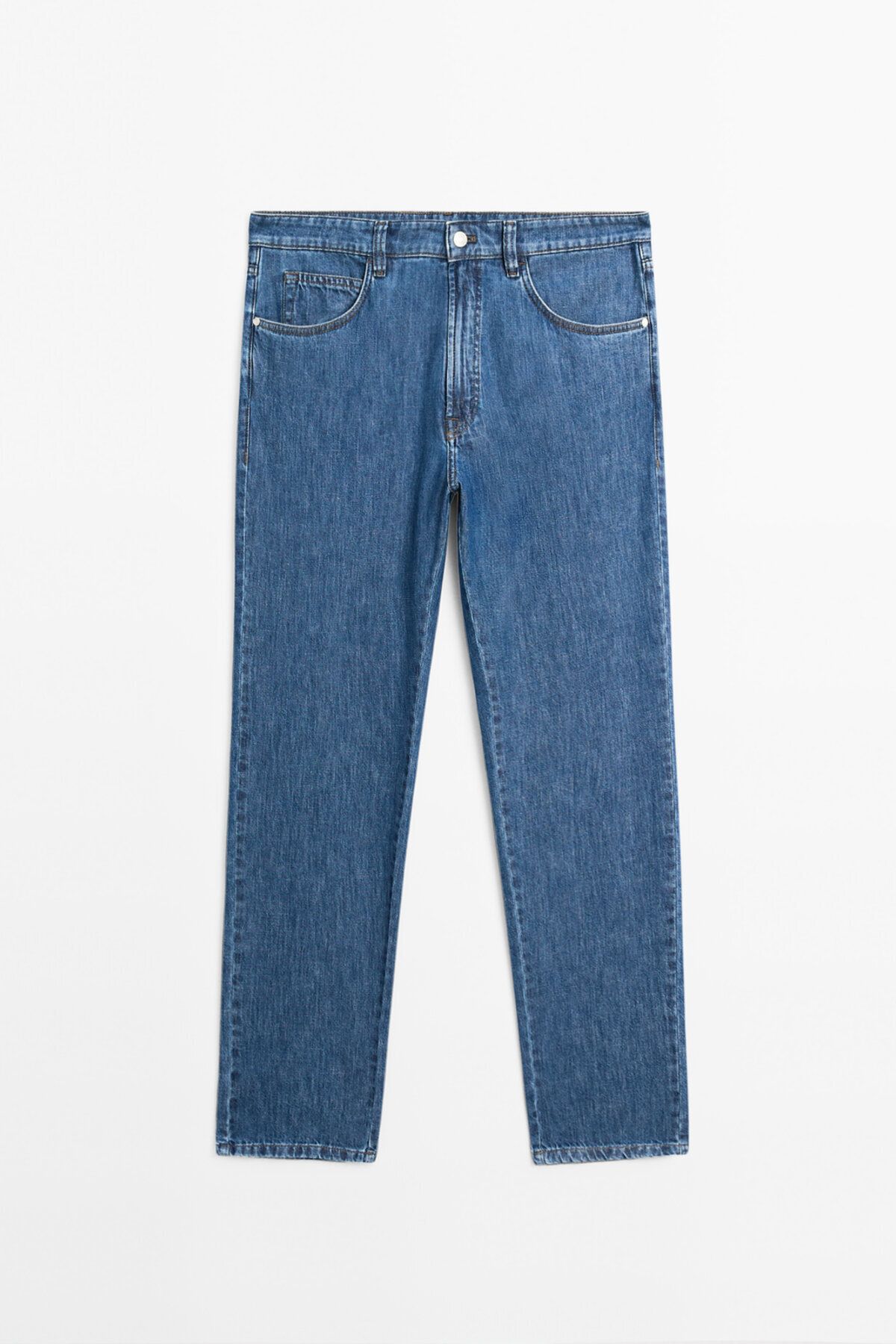 Massimo Dutti Pamuklu hafif tapered fit jean
