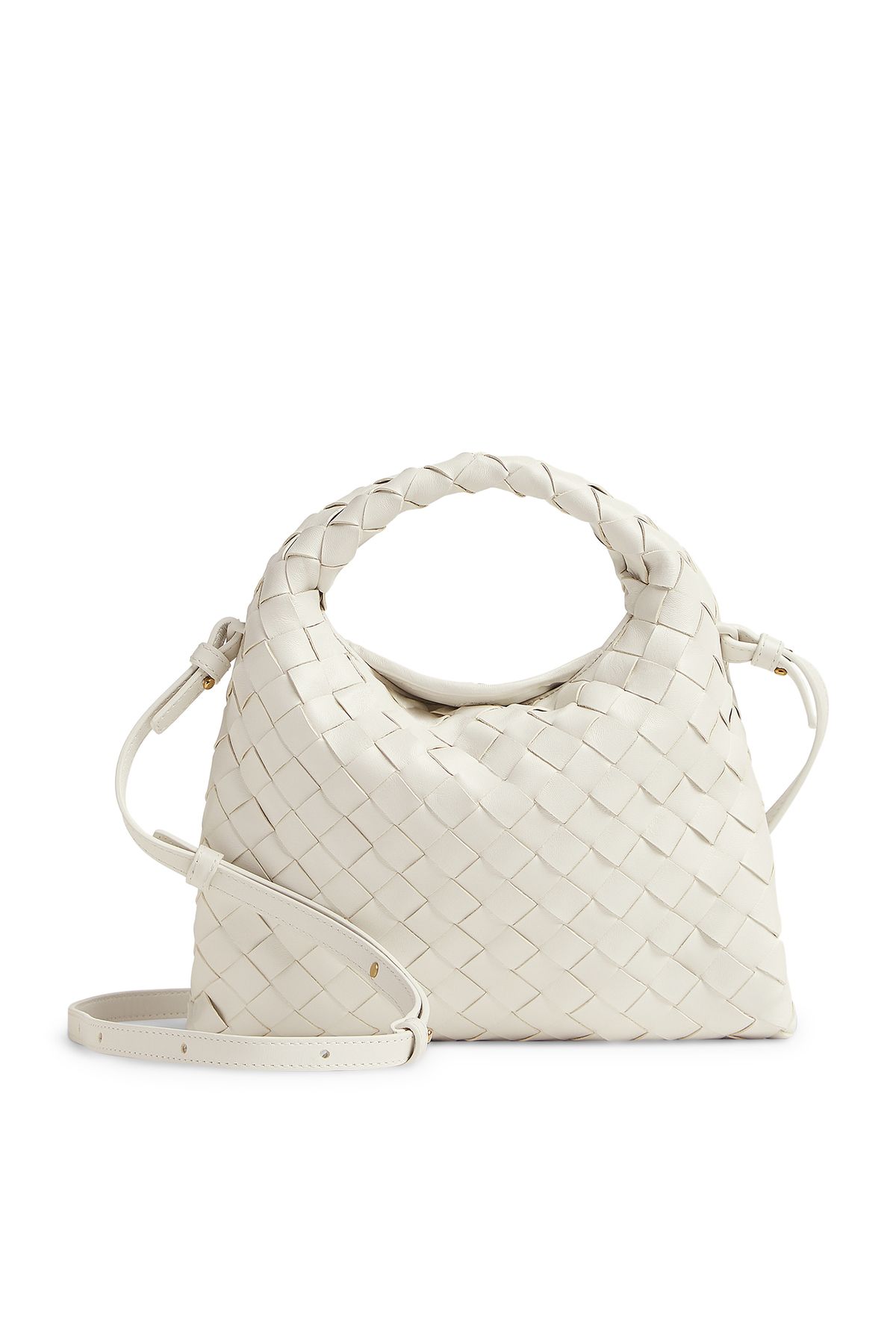 Bottega Veneta Mini Hop Çanta - Beyaz
