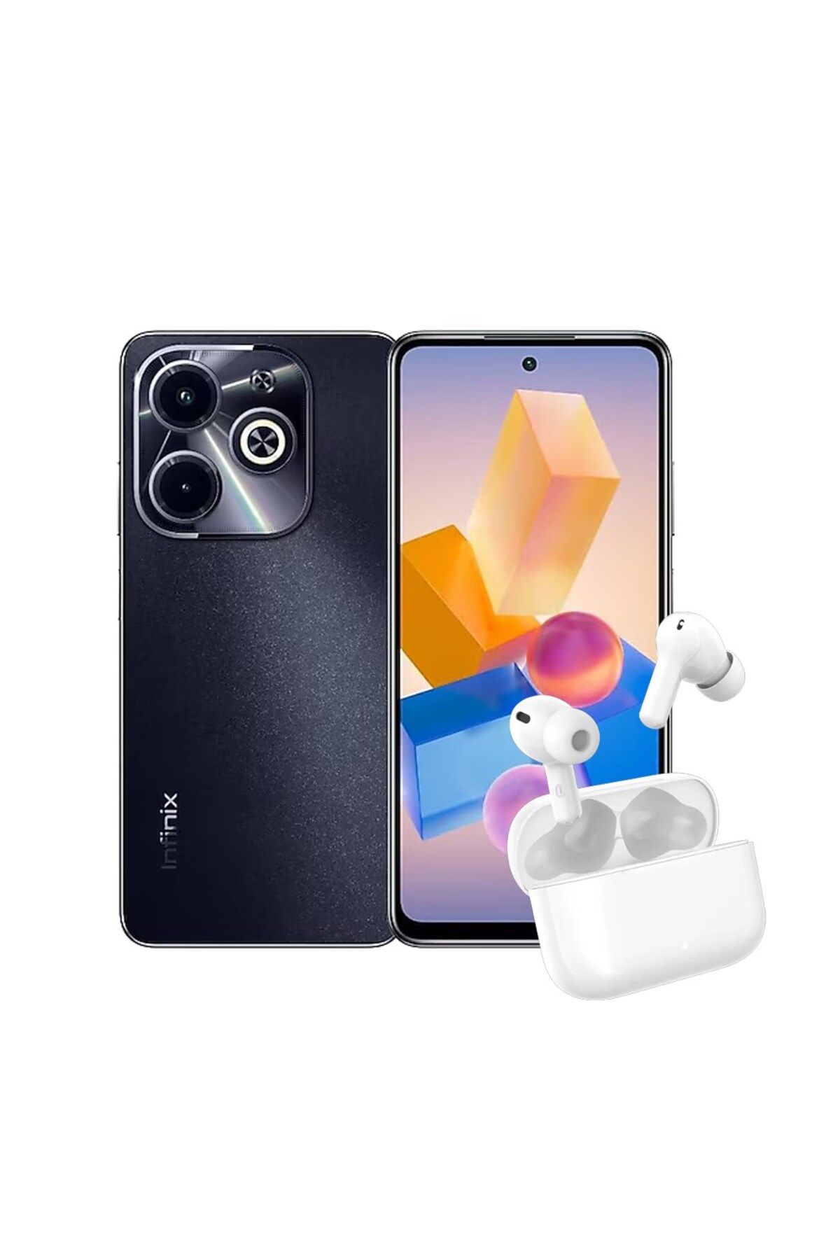 INFINIX Hot 40i 8 GB Ram + 8 GB Sanal Ram 256 GB Siyah (BD01 Bluetooth Kulaklık)