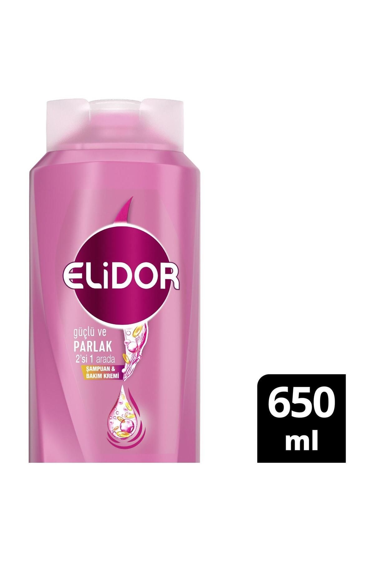 Elidor Şampuan Güçlü Parlak 2 In 1 Büyük Boy 650 ml