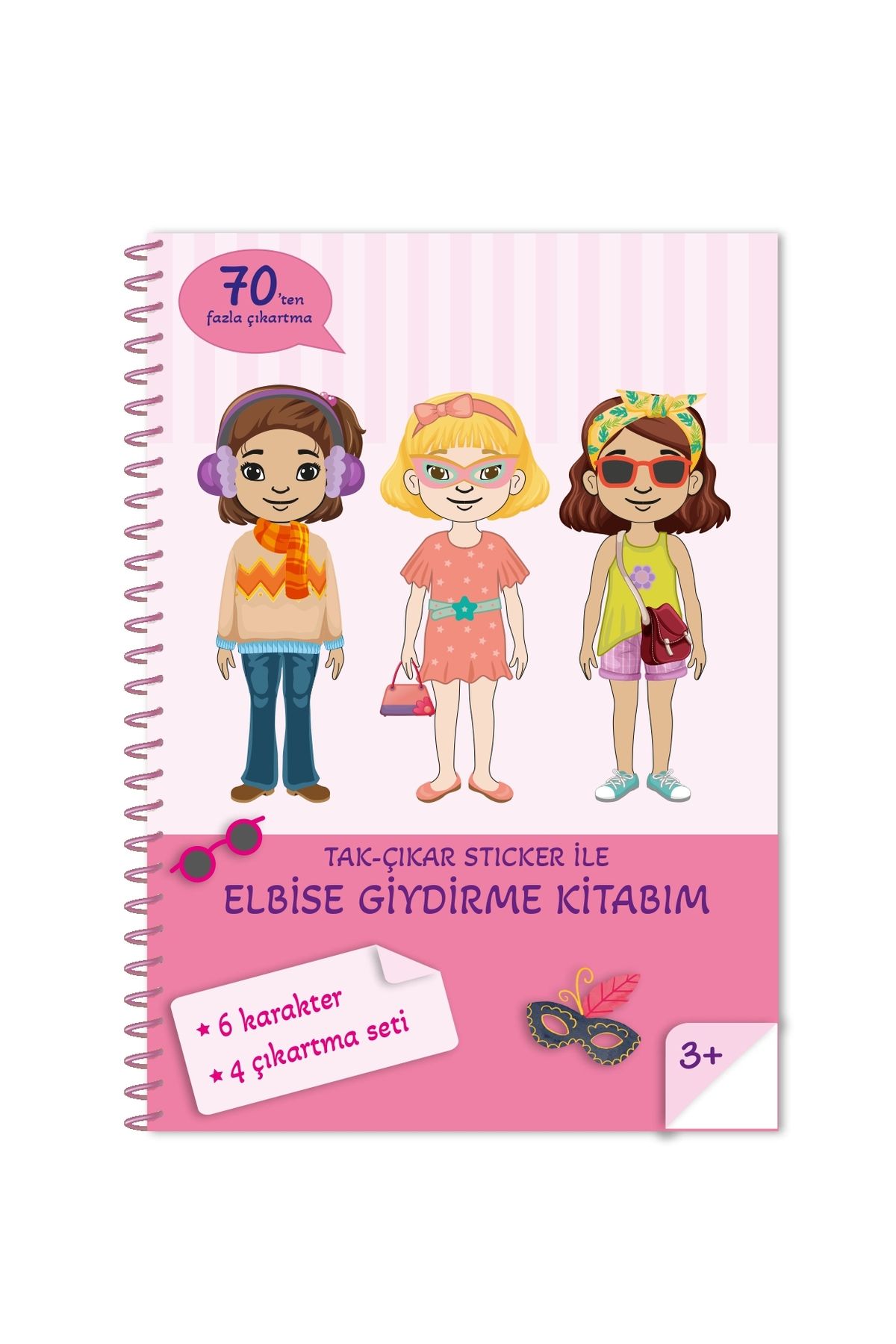 oksijen oyuncak Bitmeyen Tükenmeyen Elbise Giydirme Temalı Tak Çıkar Sticker Boyama Kitabı
