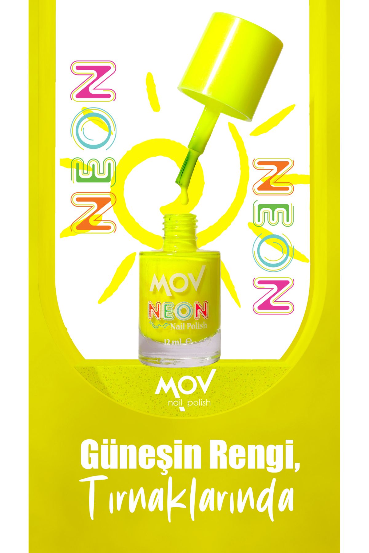 mov Neon Oje Sarı No:3