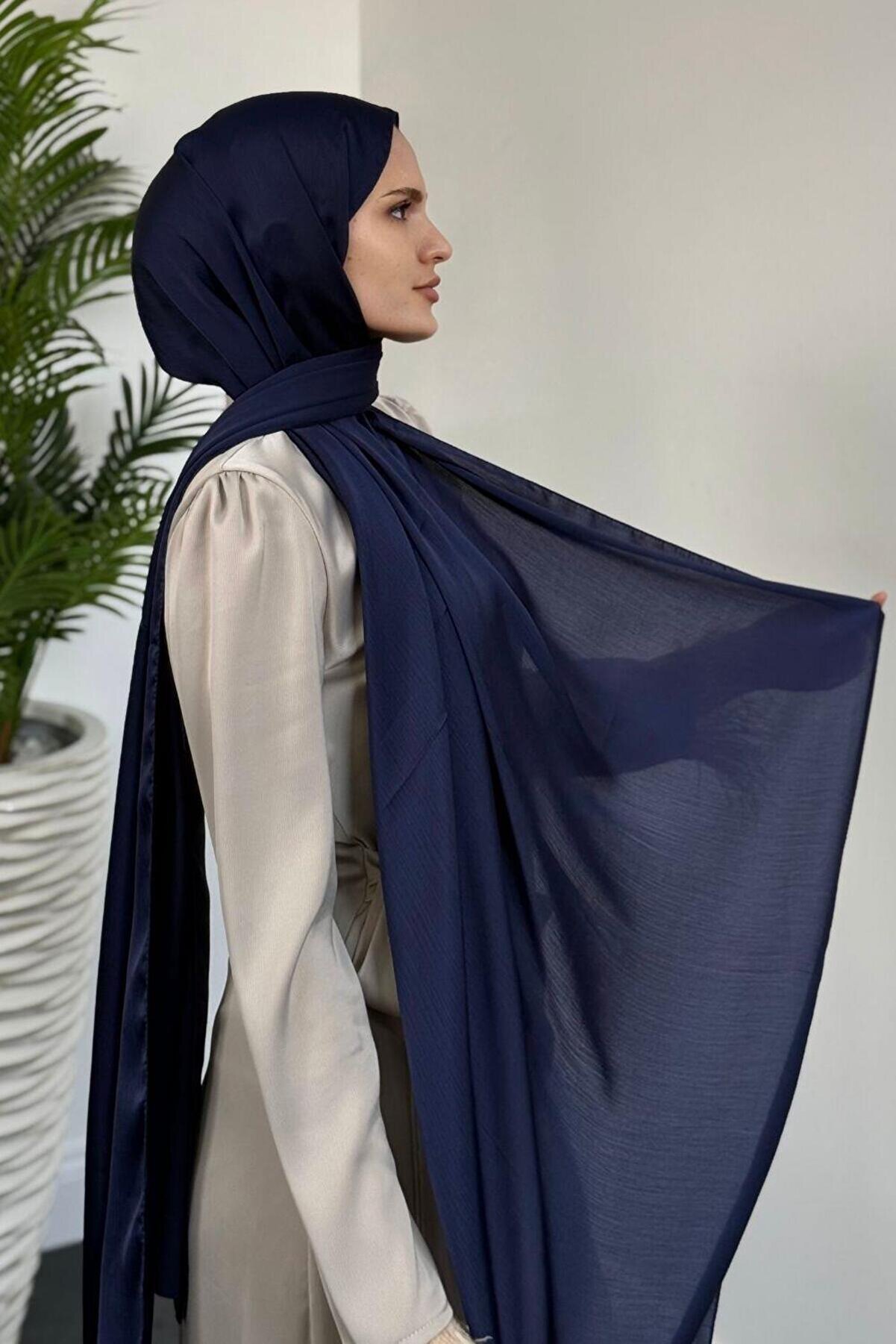 MERVEN AKYÜZ Jan Jan Abiye Şalı - Lacivert Renkli Şık ve Elegant Şal