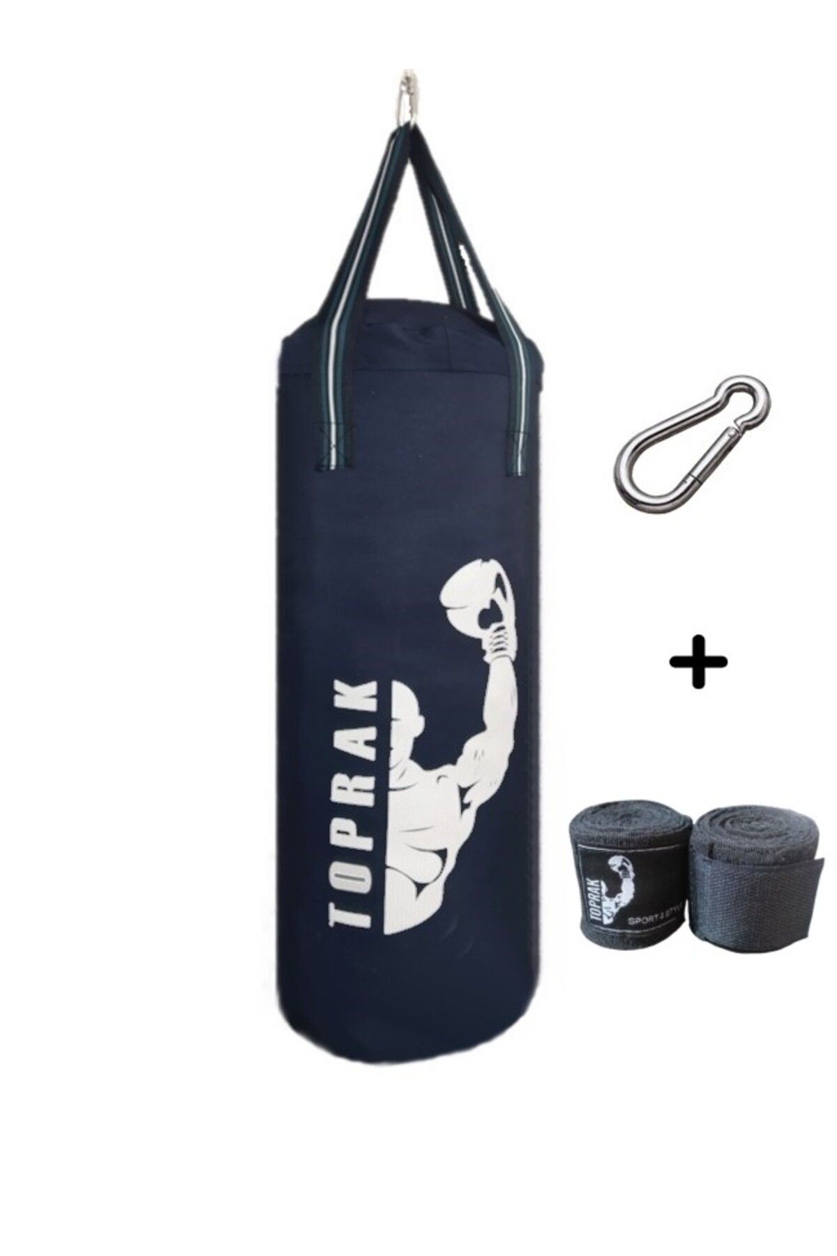 TOPRAK SPORT 50 Cm Boks Torbası Bandaj Ve Karabina Hediyeli