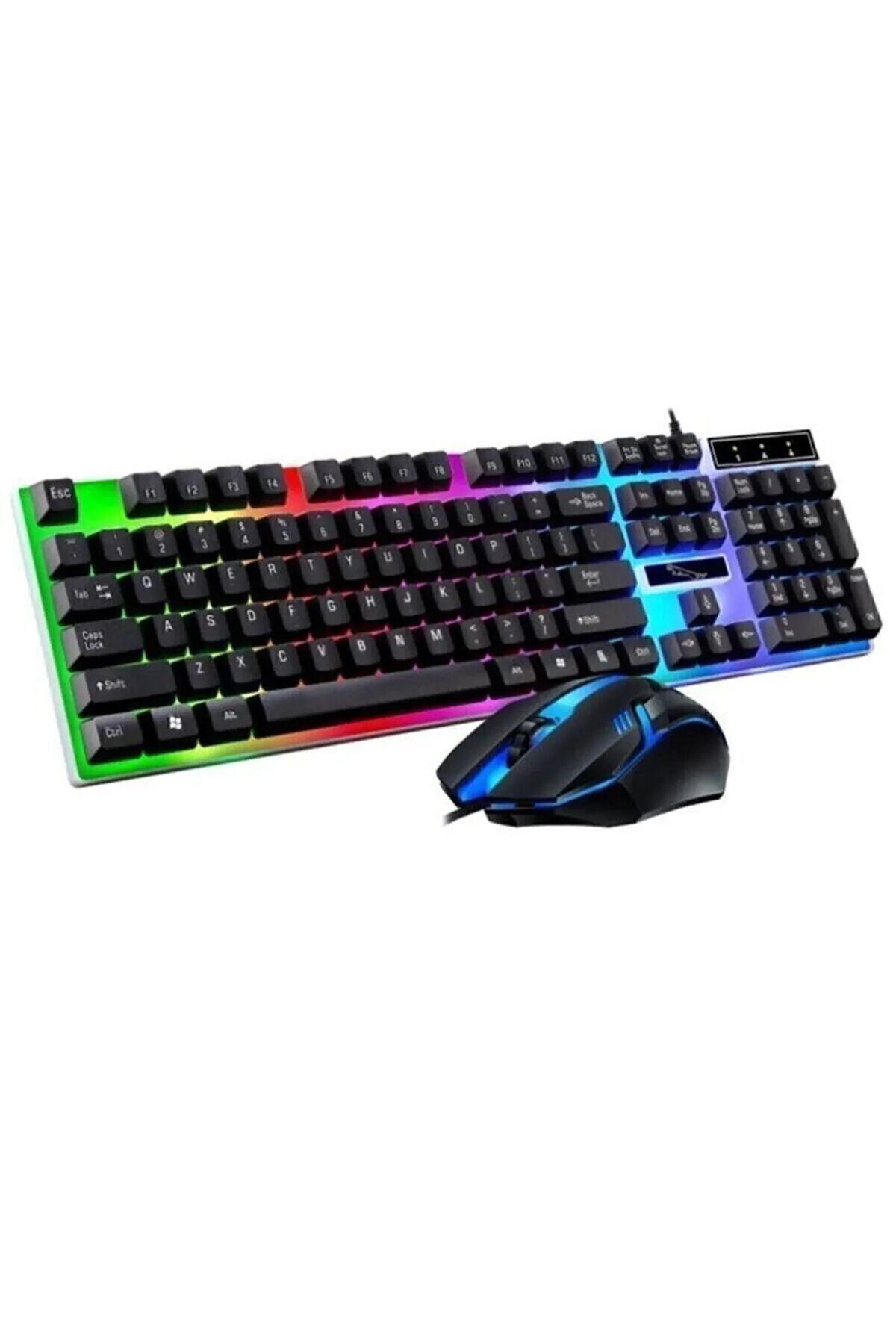 Mmctech Qpart Gm-14 2in1 Rgb Işıklı Oyuncu Klavye Mouse Seti Mause Işıklı Klavye Mause Set 2in1