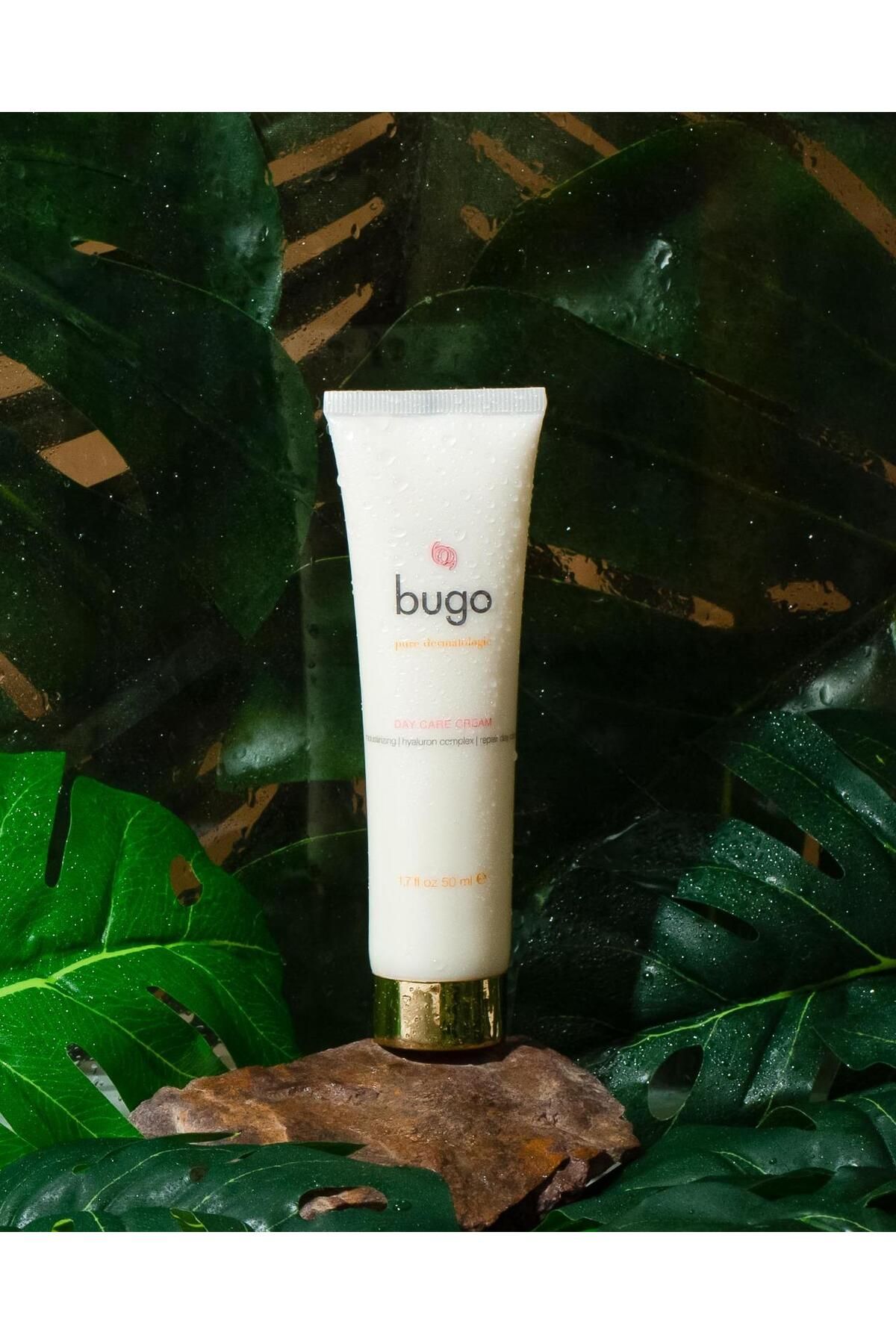 bugobeauty Bugo Nemlendirici Gün Kremi, Tamamen Vegan ve Doğal, Su Bazlı ve Onarıcı Hassas Ciltler İçin Uygun