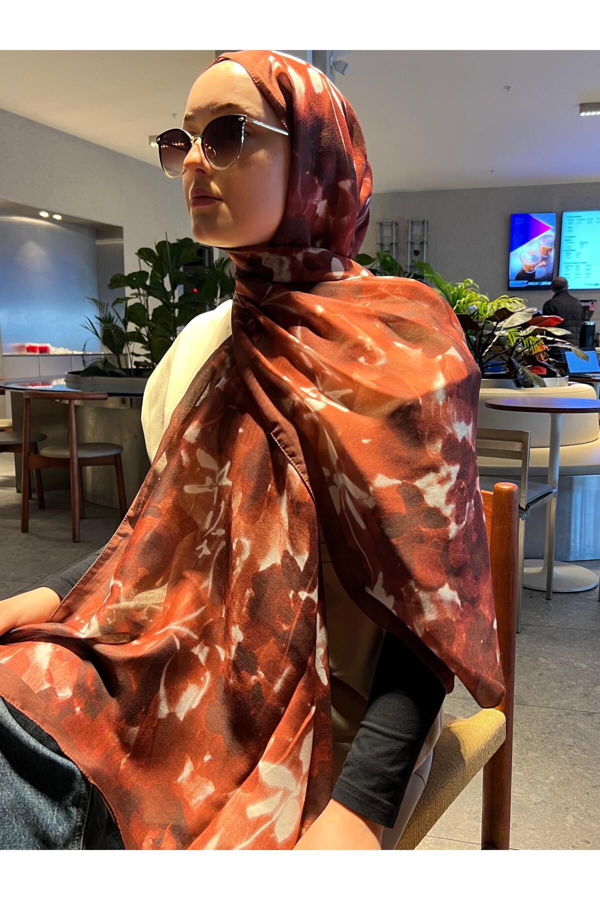 YILDIZ SCARFS Batik Desen Soft Pamuk Şal
