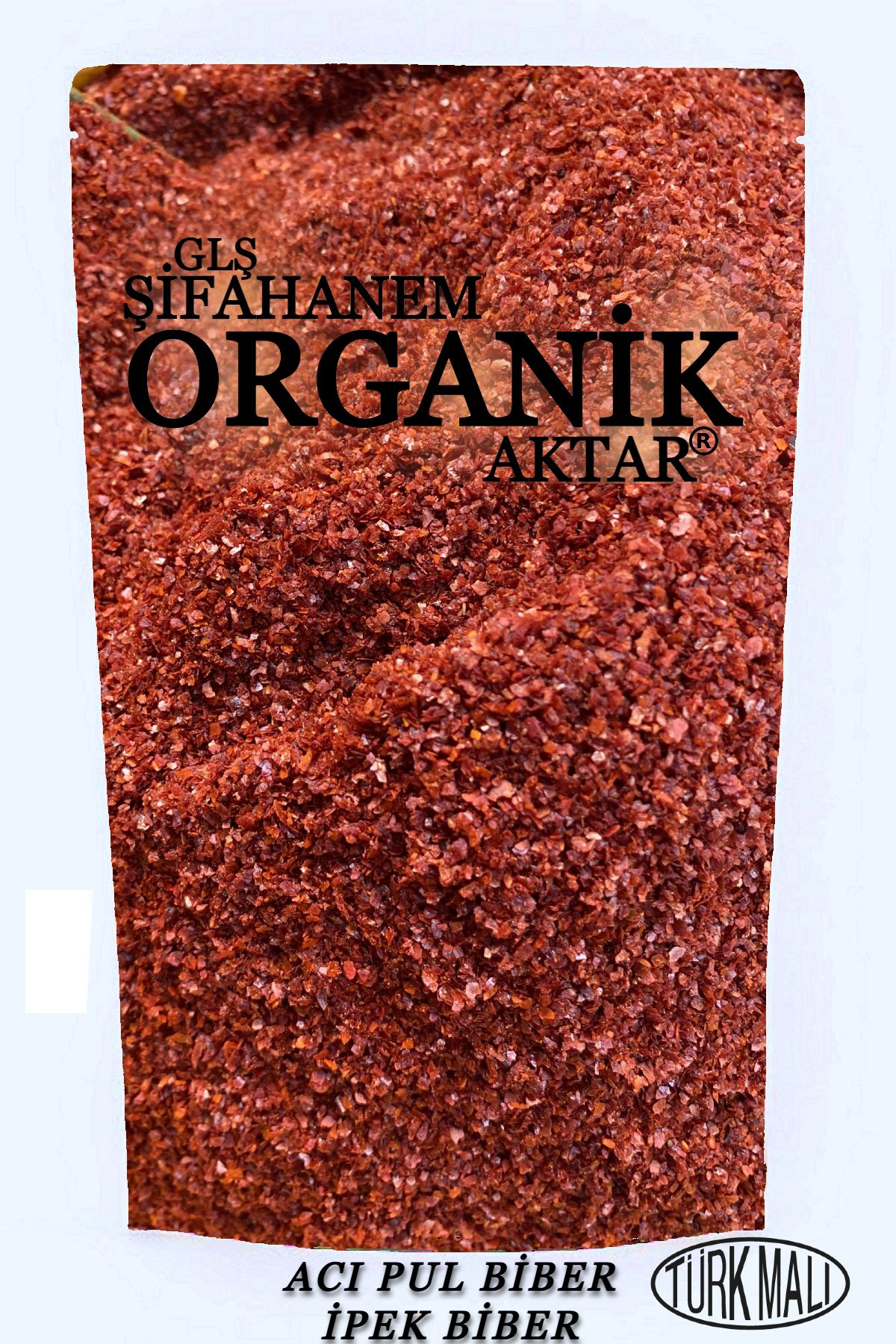 GLŞ ŞİFAHANEM ORGANİK AKTAR Acı Pul Biber Hatay Samandağ Saf 500 gr