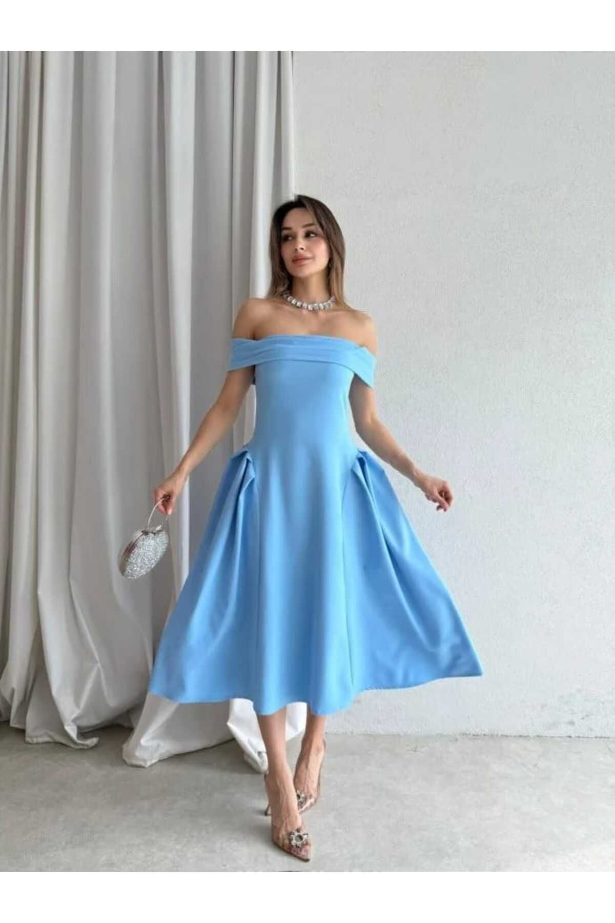 MODA DURAĞI LODA Kaliteli  Midi Elbise