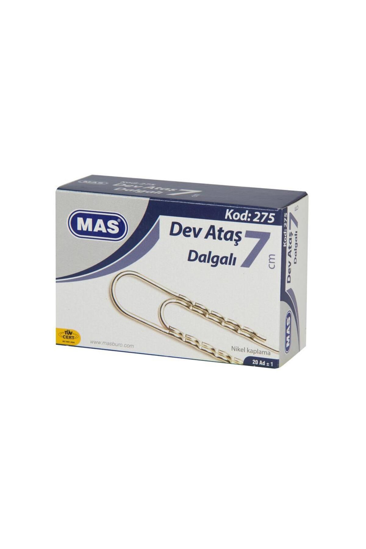 Genel Markalar 275 Dev Dalgalı Ataş 7 Cm 20 Adet - Metalik Gri