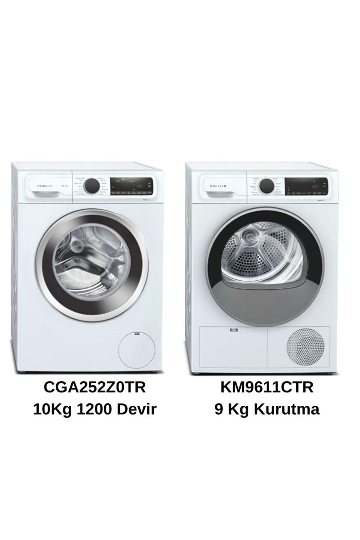 Lüx Set 10 KG Çamaşır (CGA252Z0TR) 76 9 Kg Kurutma (KM9611CTR)