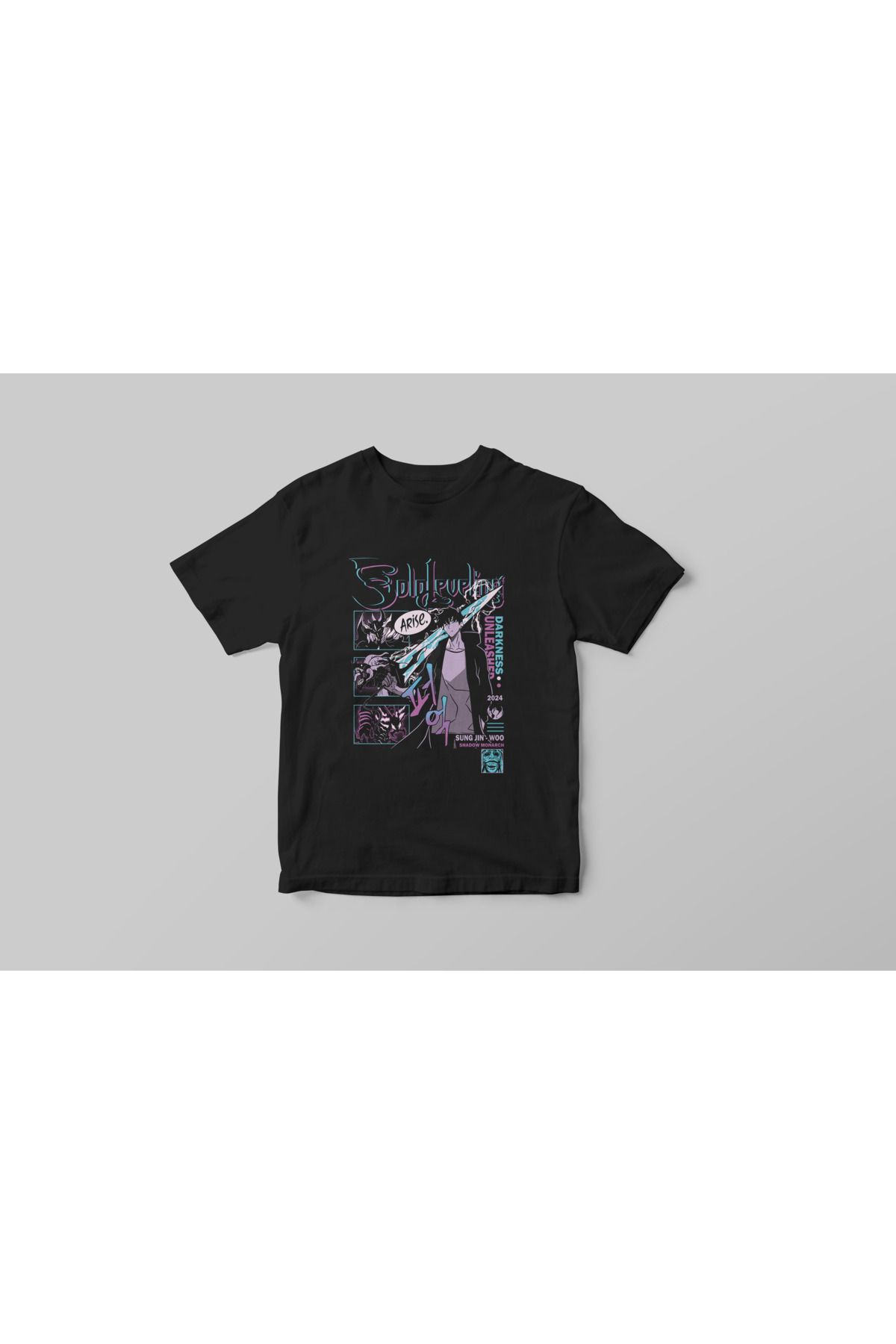 SVART WEAR Solo Leveling Anime Tasarımlı Çocuk T-shirt