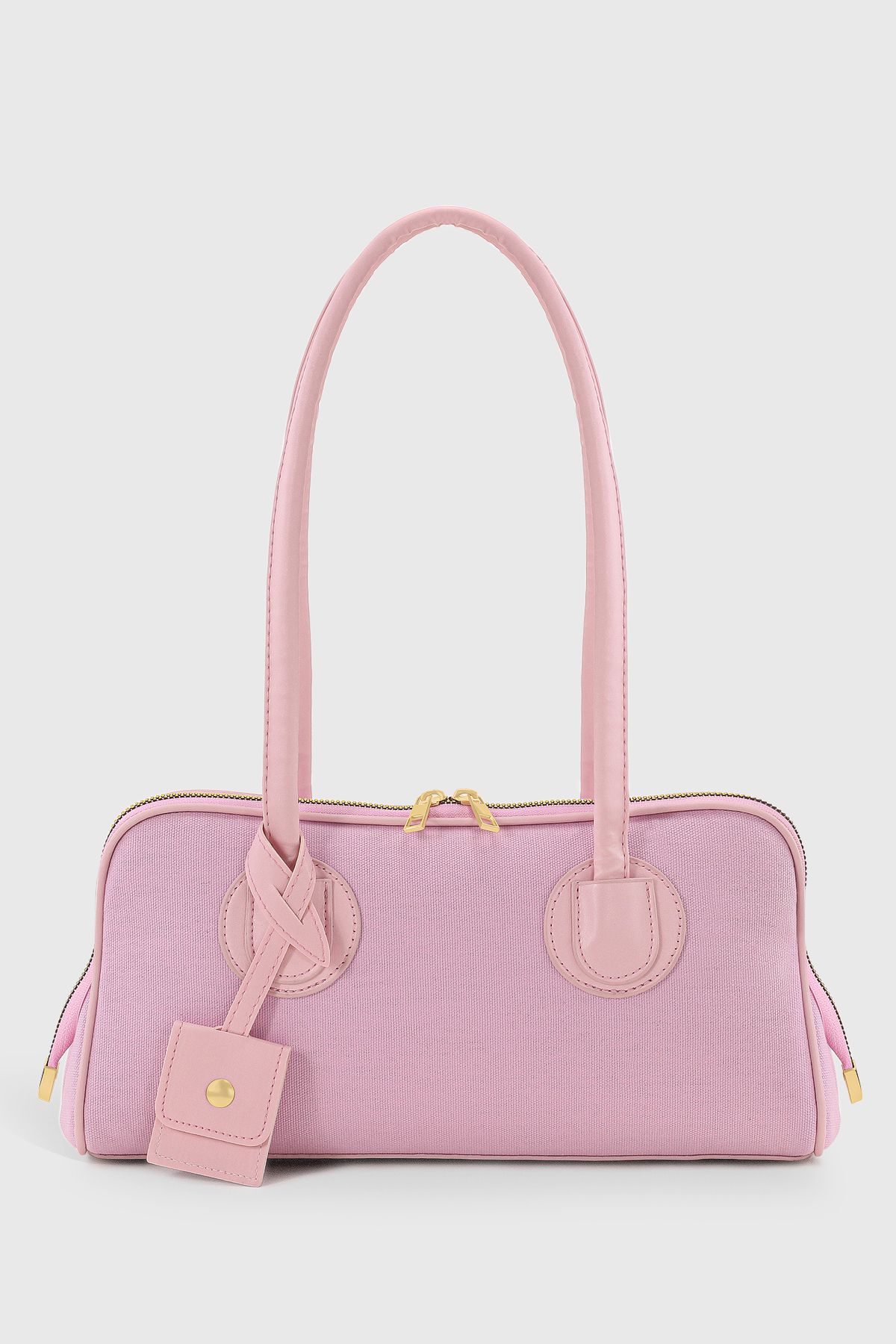 Housebags Pembe Retro Vintage Bowling Suya Dayanıklı Aksesuarlı Omuz Çantası 272