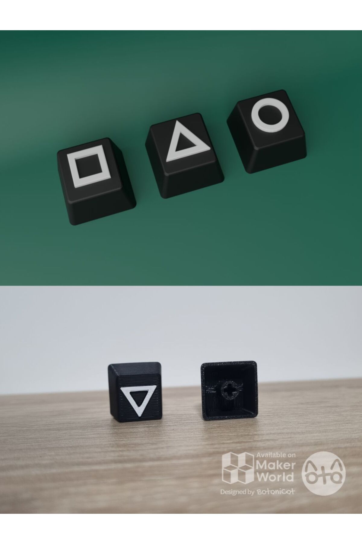 Nova Squid Game 3Adet Mekanik Klavye Tuşu Artisan Keycaps Gamer Tuşu Bilgisiyar Aksesuarları