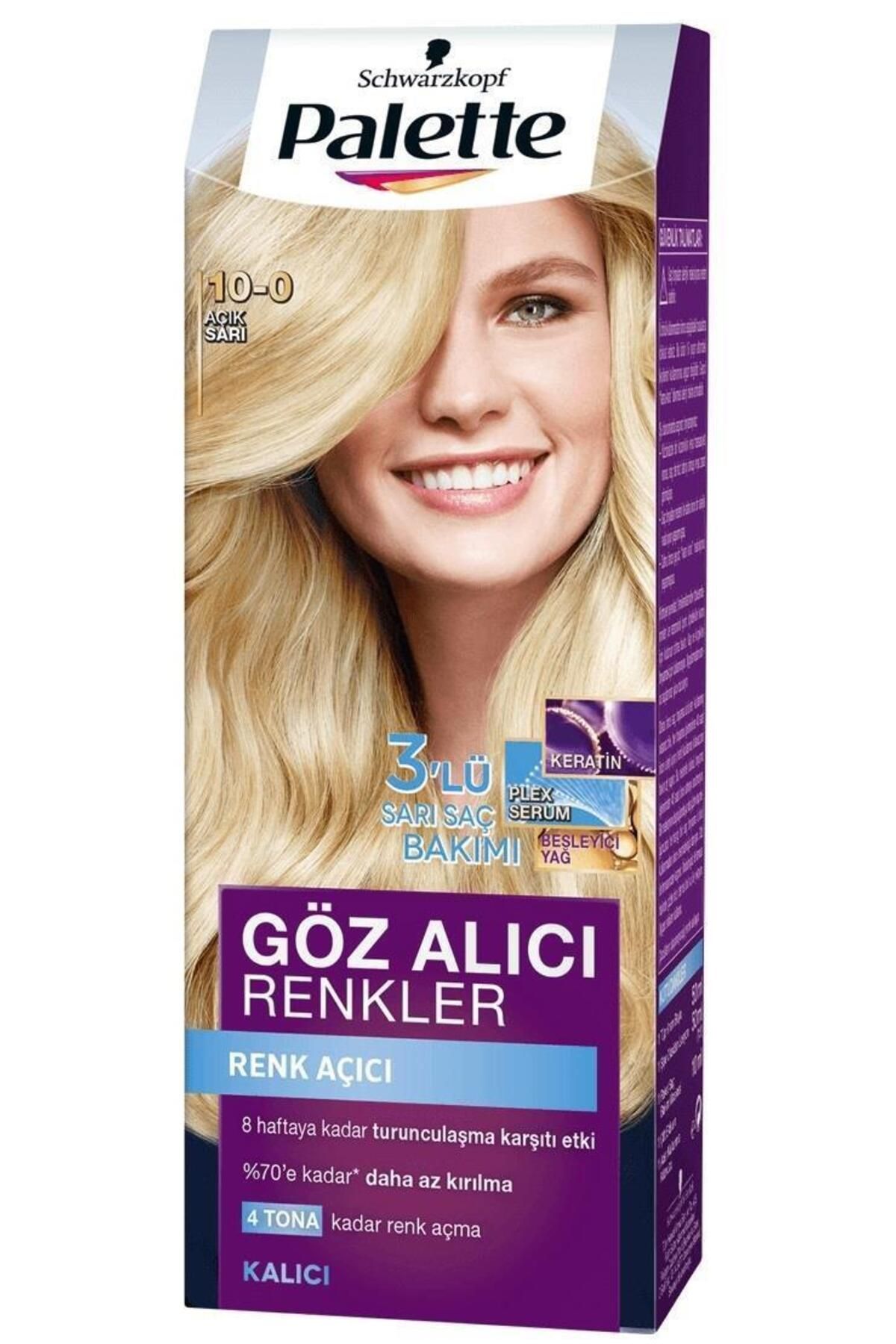Palette Göz Alıcı Renkler Saç Boyası 10-0 Açık Sarı
