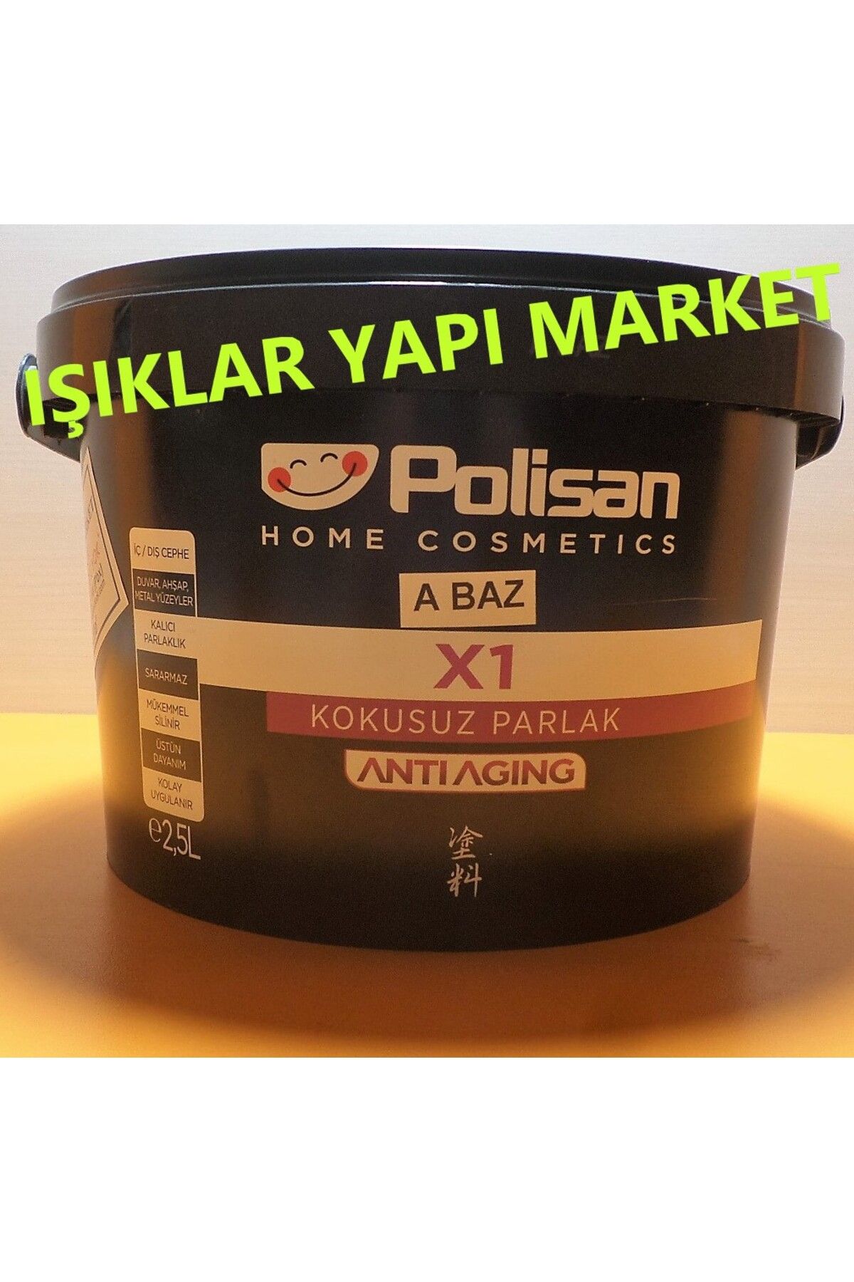 Polisan X1 Anti Aging -kokusuz -parlak -su Bazlı -yağlı Boya -2,5 Lt. -beyaz
