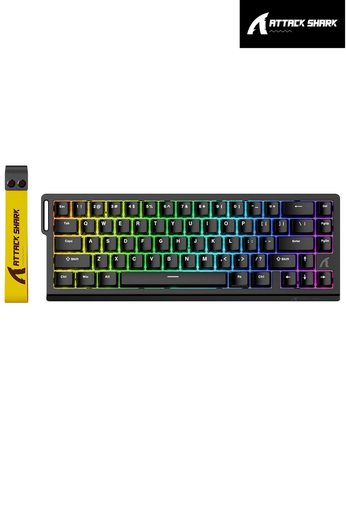 Sarftech Attack Shark X68HE Rapid Trigger 0.125ms Manyatik Switch RGB App Uygulamalı Gaming Oyuncu Klavye