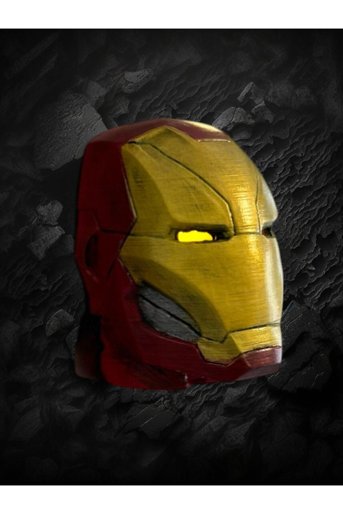 3D Dükkanı Magnet - El Yapımı IRONMAN - Demir Adam Kafası Magnet - Not Tutacağı - Süper Kahraman