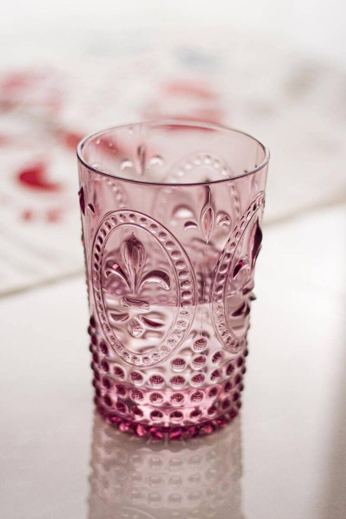 Depa Akrilik Mürdüm Tekli Kısa Bardak & Su Meşrubat Kahve Yanı Bardağı 400 ml ( Cam Değildir )