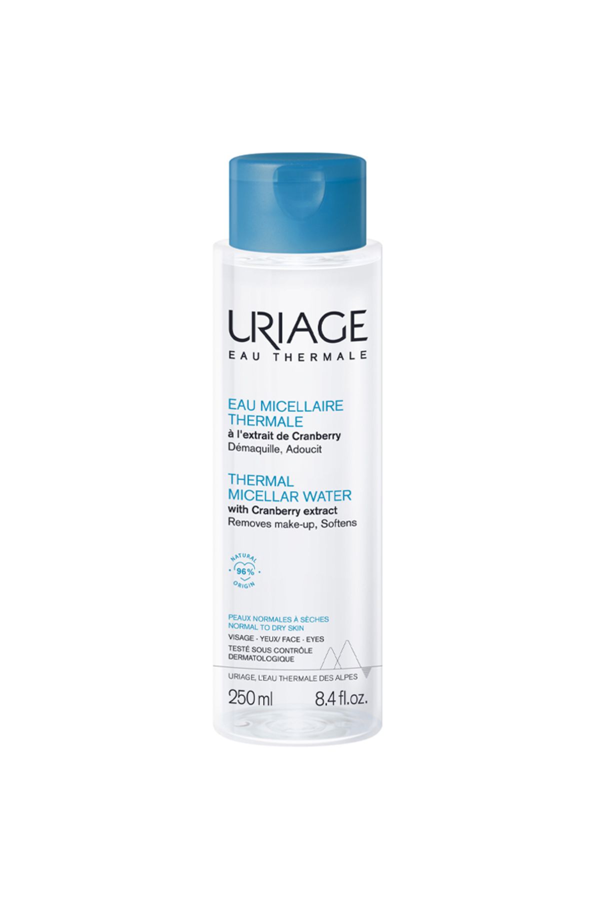 Uriage Eau Micellaire Thermale Water 250 ml  Normal Ve Kuru Ciltler  İçin Yüz Temizleme Suyu
