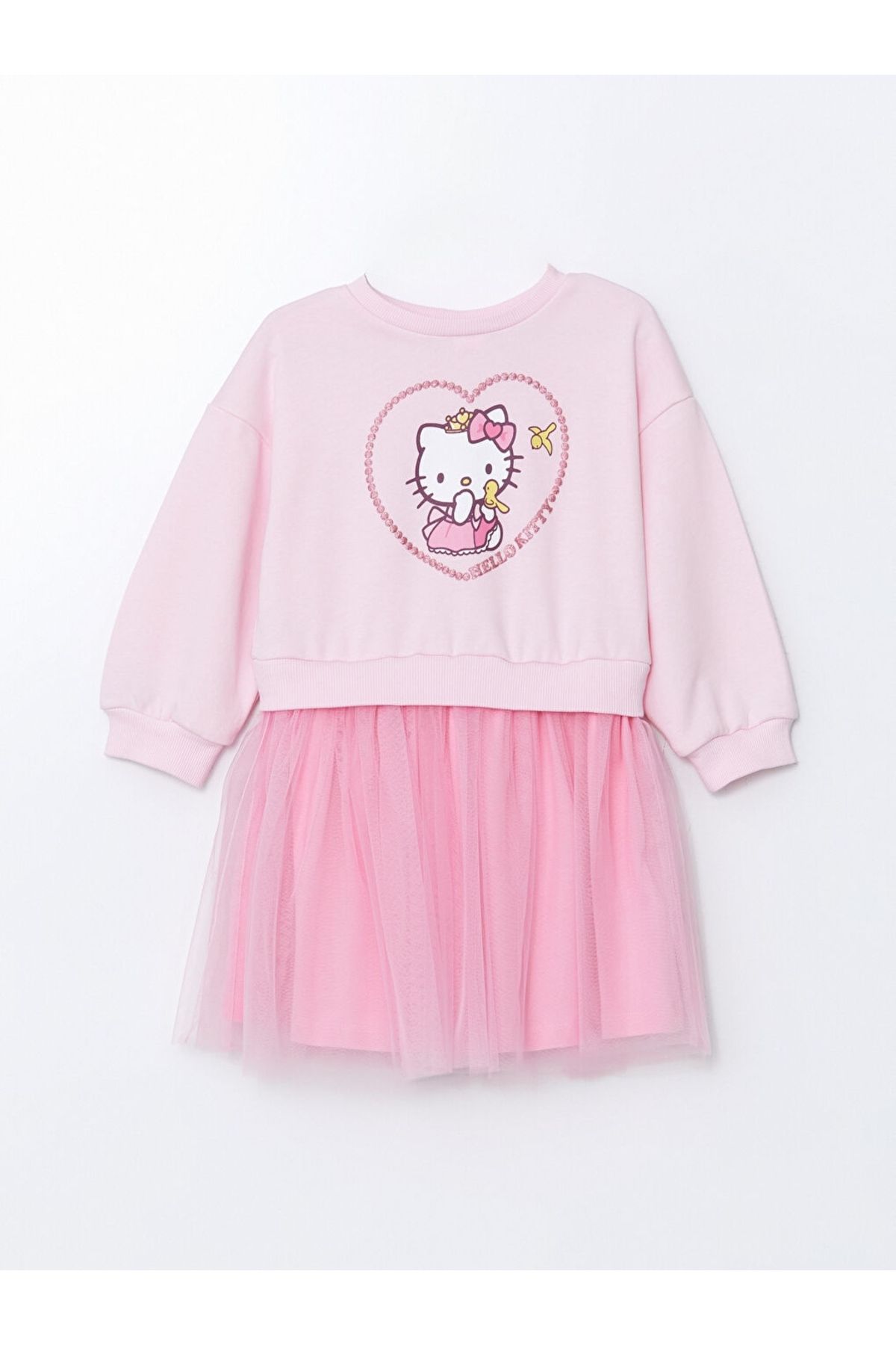 LC Waikiki LCW Kids Hello Kitty Baskılı Kız Çocuk Tütülü Elbise