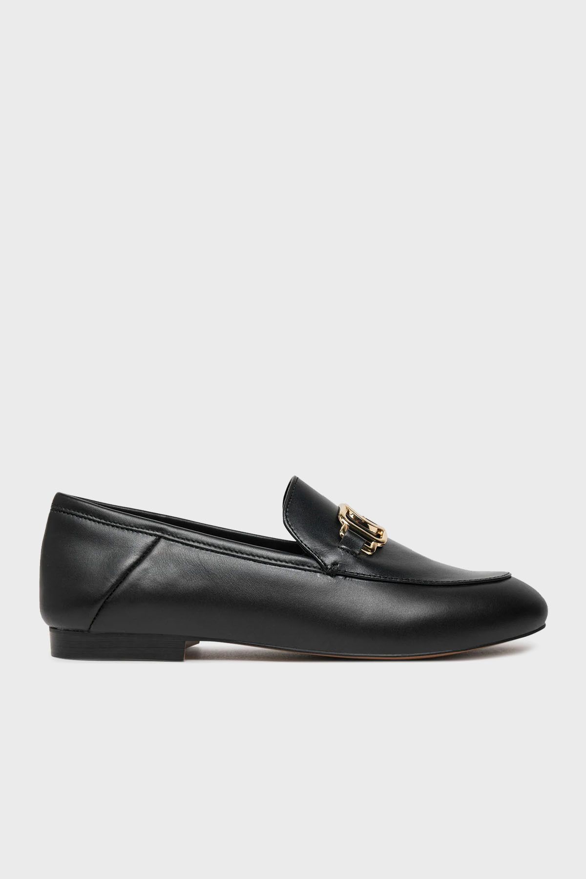 Guess Martynas Logolu Hakiki Deri Loafer Ayakkabı FLPMARLEA14 AYAKKABI FLPMAR LEA14 BLACK