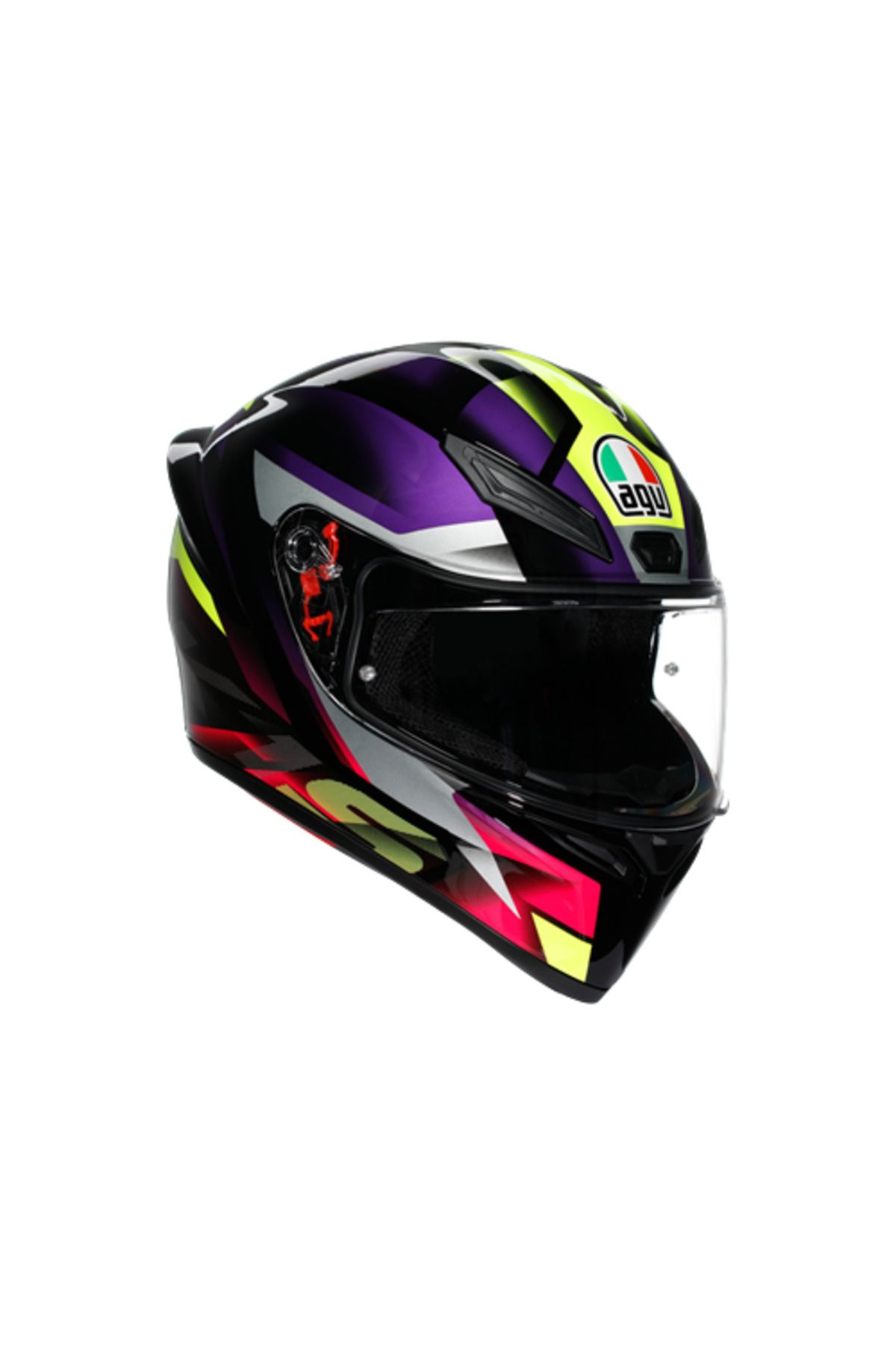 AGV Kask/k1 S E2206 Fastlap Black Purple Pınk M0196 Fastlap