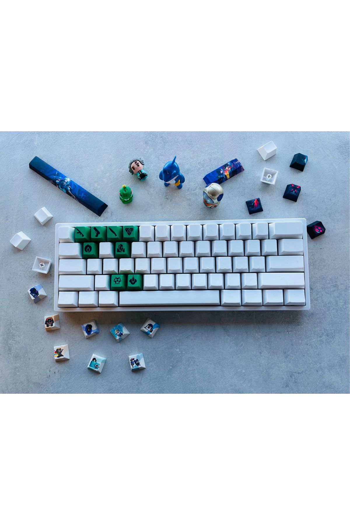 KEYDYE Valorant Vıper Q-e-c-x-1-2-3-4 | 8'li Cherry Profil Tuş Takımı