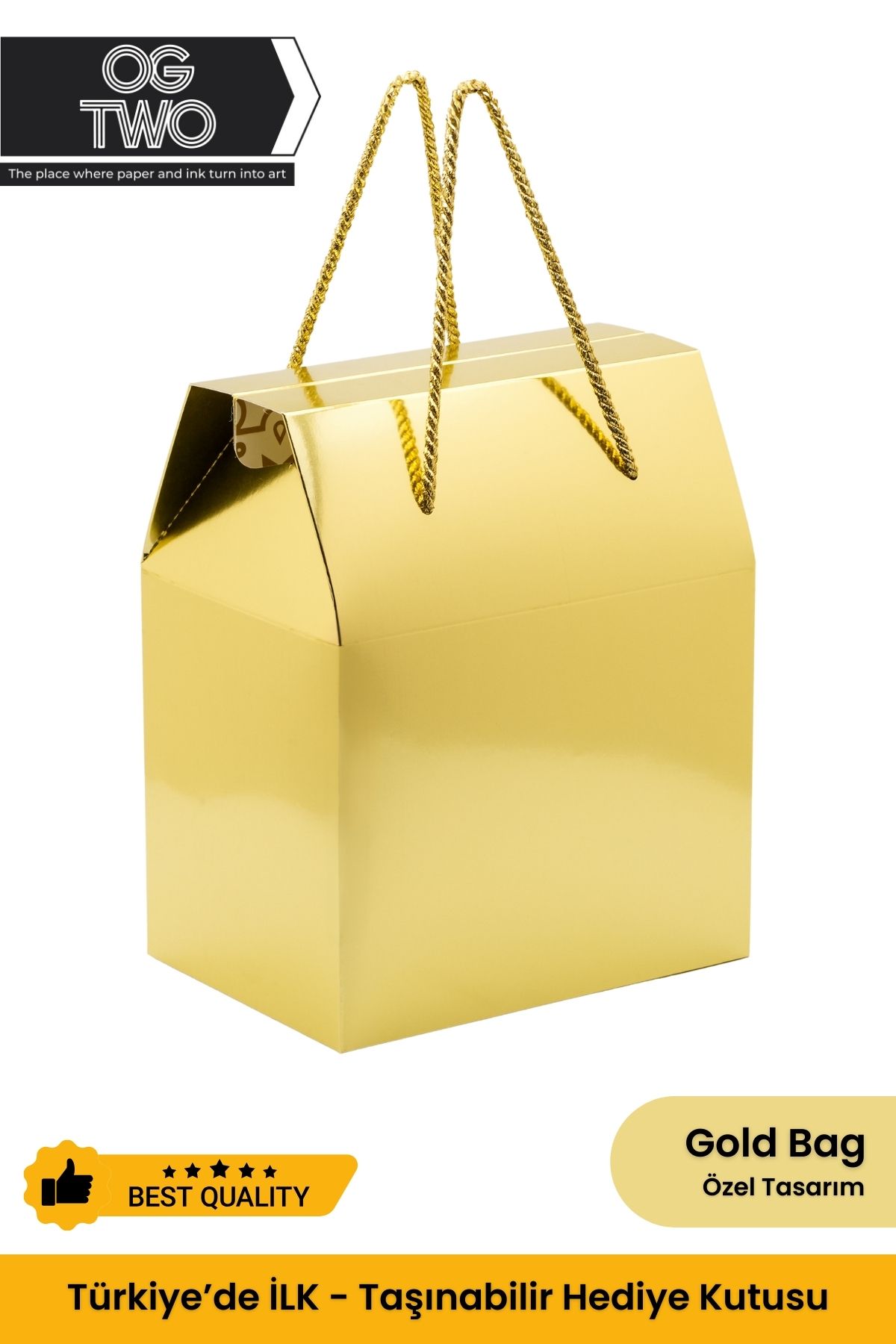 OGTWO Premium Konsept Tasarım Hediye Kutusu & Çanta Boş Karton Hediye Paketi Hediyelik Kutu - 24x14x20cm