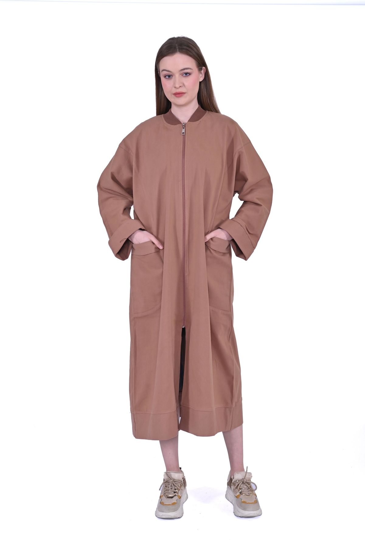 Invee İNVEE 6855 Camel Pamuklu Kap (Elde Yıkama)