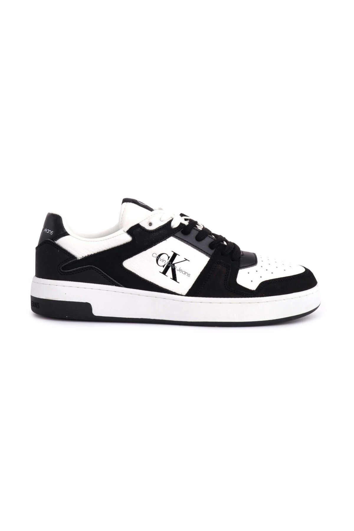 Calvin Klein Logolu Deri Sneaker Ayakkabı YM0YM0088401W Erkek AYAKKABI YM0YM00884 01W