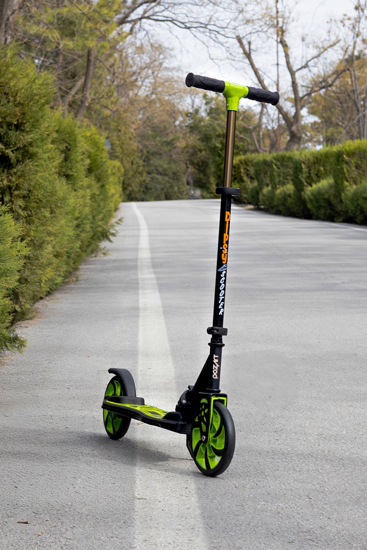 POZART Scooter Yeni Dipsy 2tekerli Park Ayakcaklı 3kademeli 100kğ Taşıma Kapasiteli 12 Yaş Için Uygun