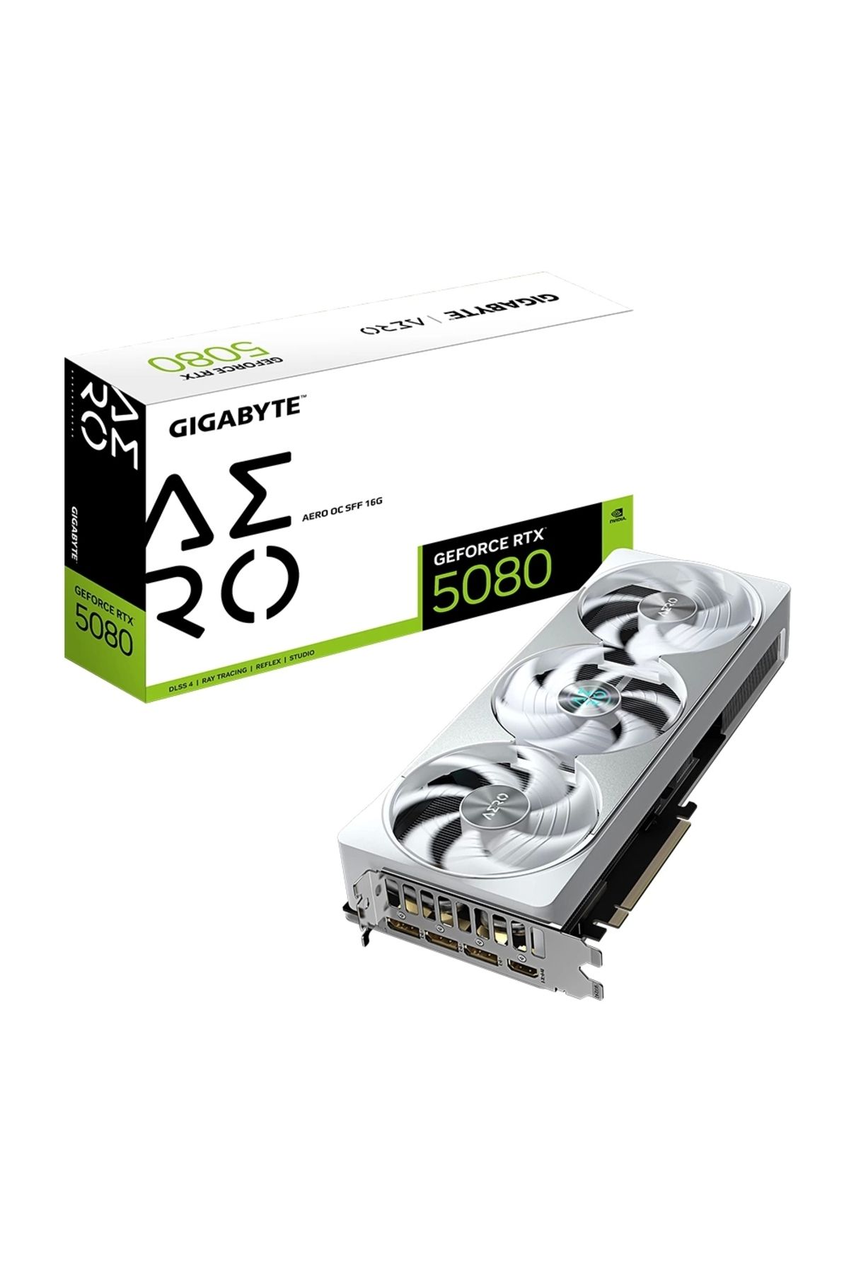 Gigabyte Geforce Rtx 5080 Aero Oc Sff 16gb Dlss 4 256 Bit Gddr7 Beyaz Ekran Kartı