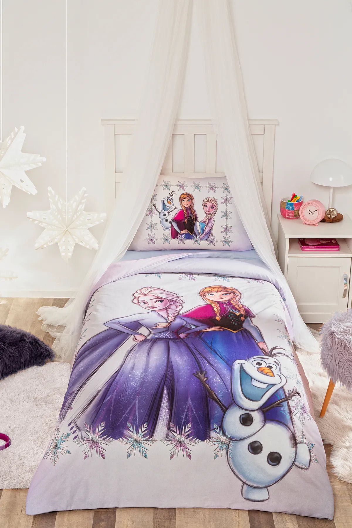 Özdilek Özdilek Frozen Frosted Tek Kişilik Disney Lisanslı Nevresim ,Tek Parça
