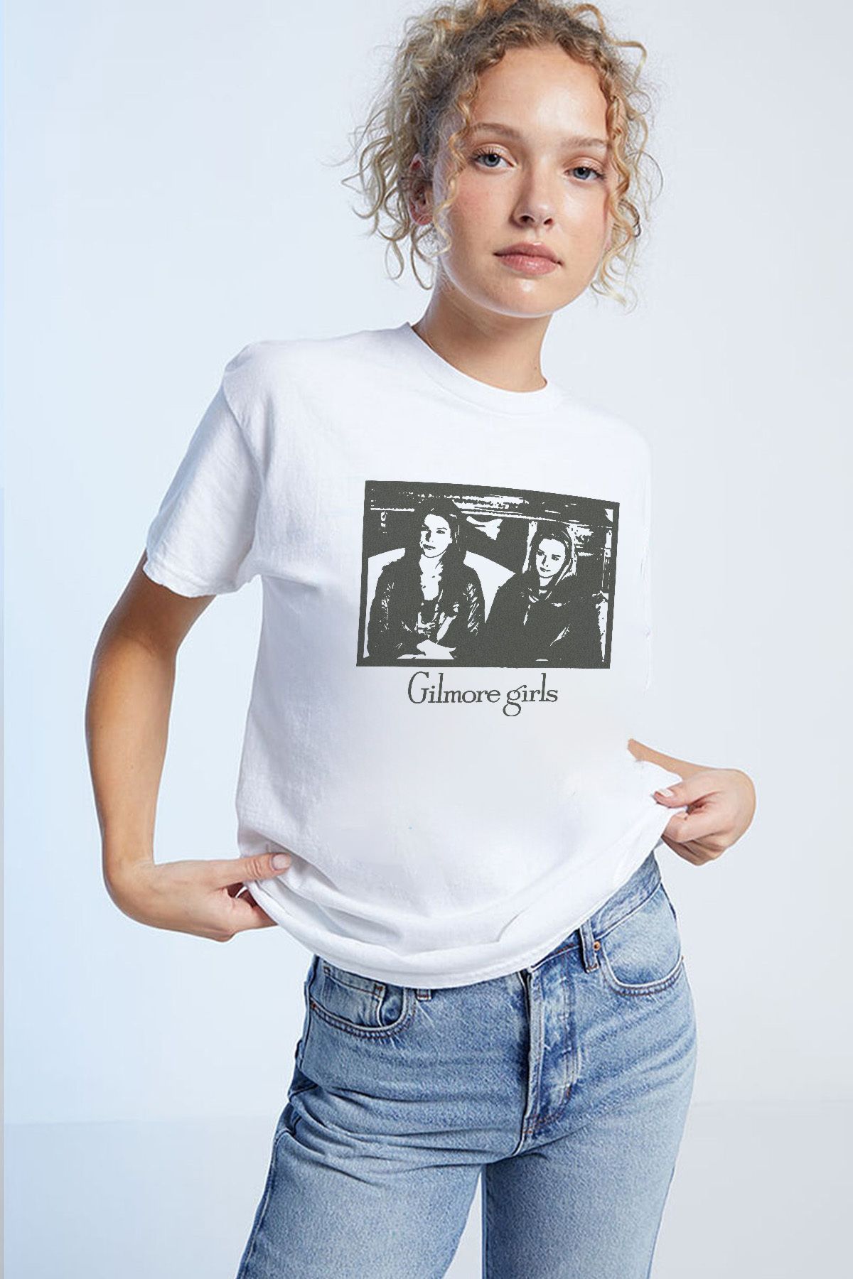 Tee&more. Unisex Oversize Y2K Gilmore Girls Baskılı Premium T-shirt