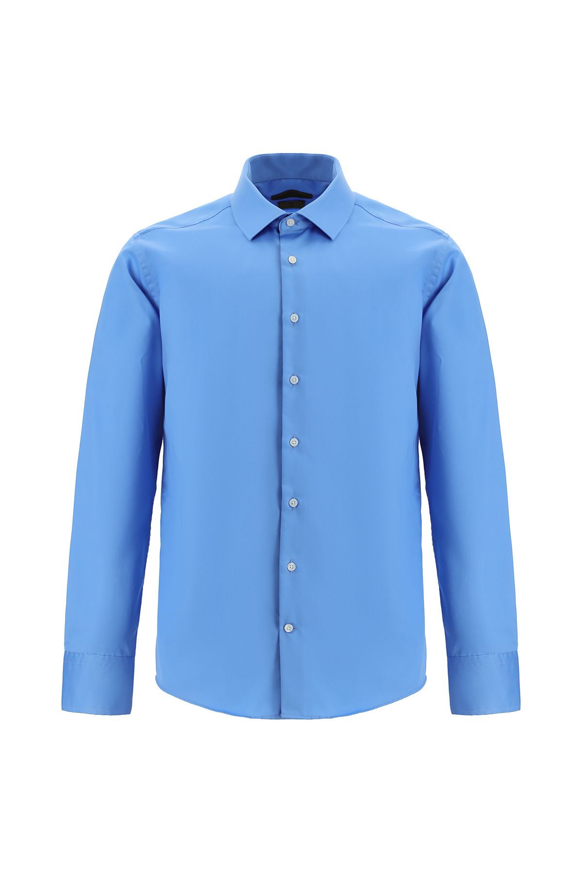 Kiğılı Uzun Kol Slim Fit Dar Kesim Klasik Non Iron Saten Pamuk Gömlek