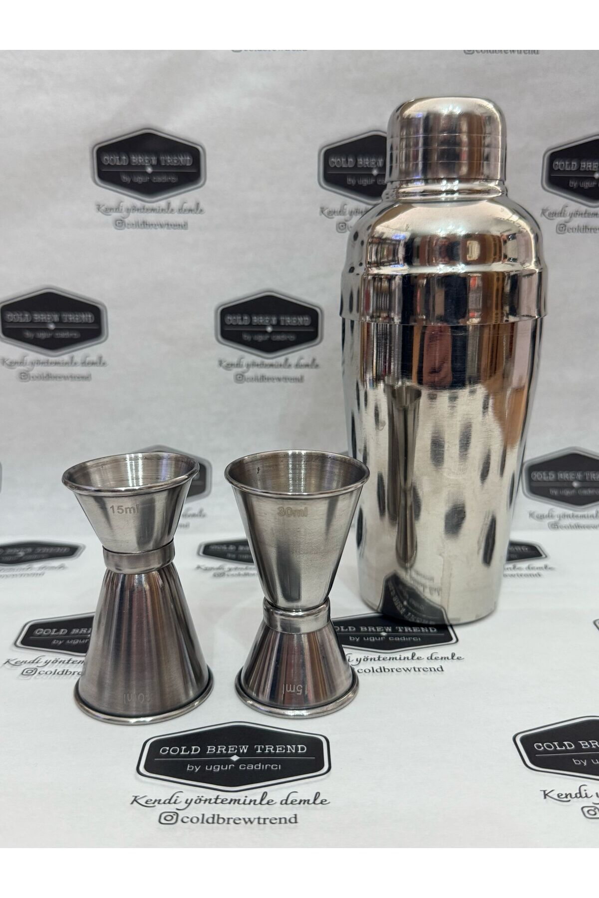 COLD BREW TREND by ugur cadirci Jigger 15/30 ml Çift Taraflı - Kokteyl Bardak Jigger