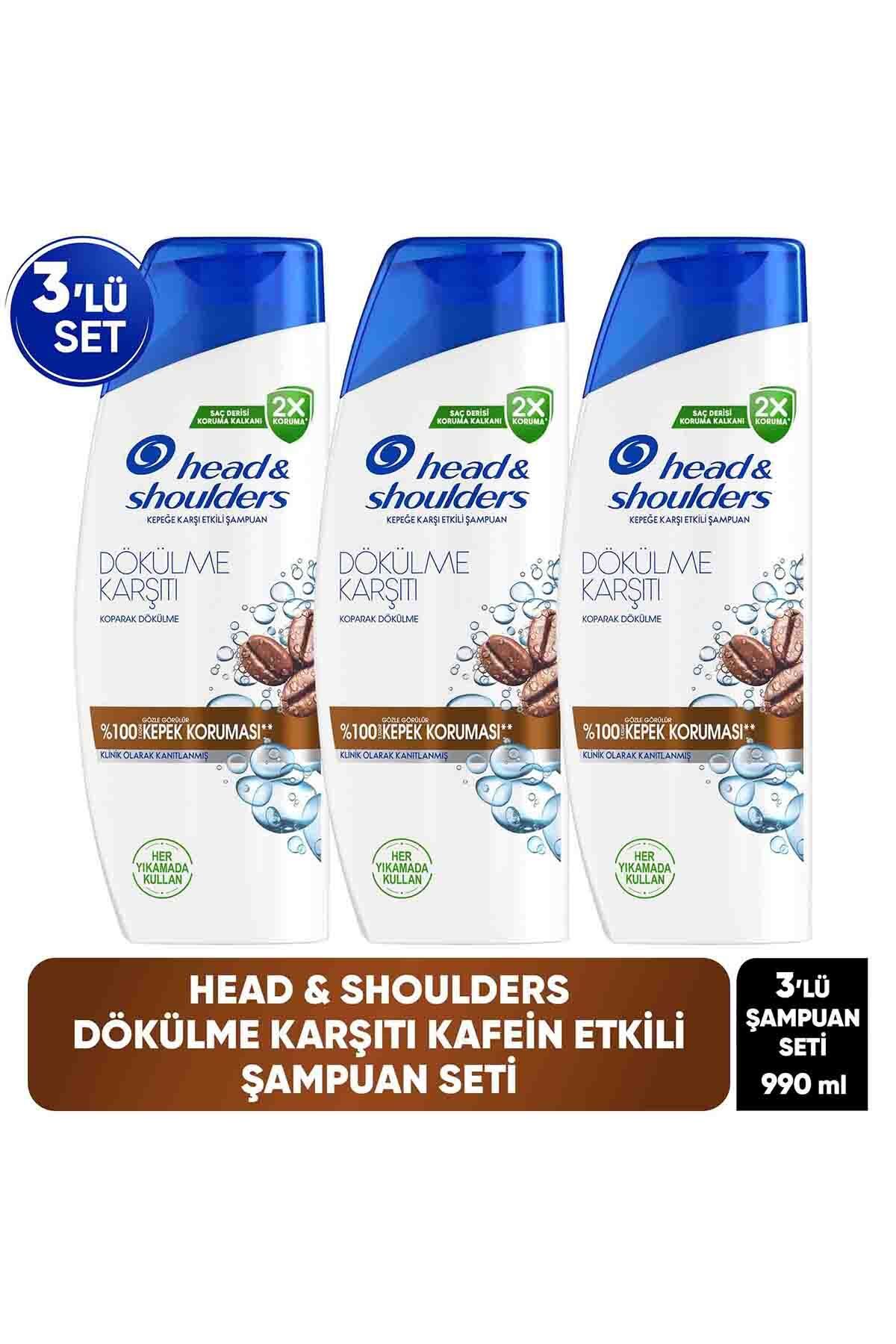 Head And Shoulders Saç Dökülme Karşıtı Kafein Etkili Şampuan 330 ml x3 Adet