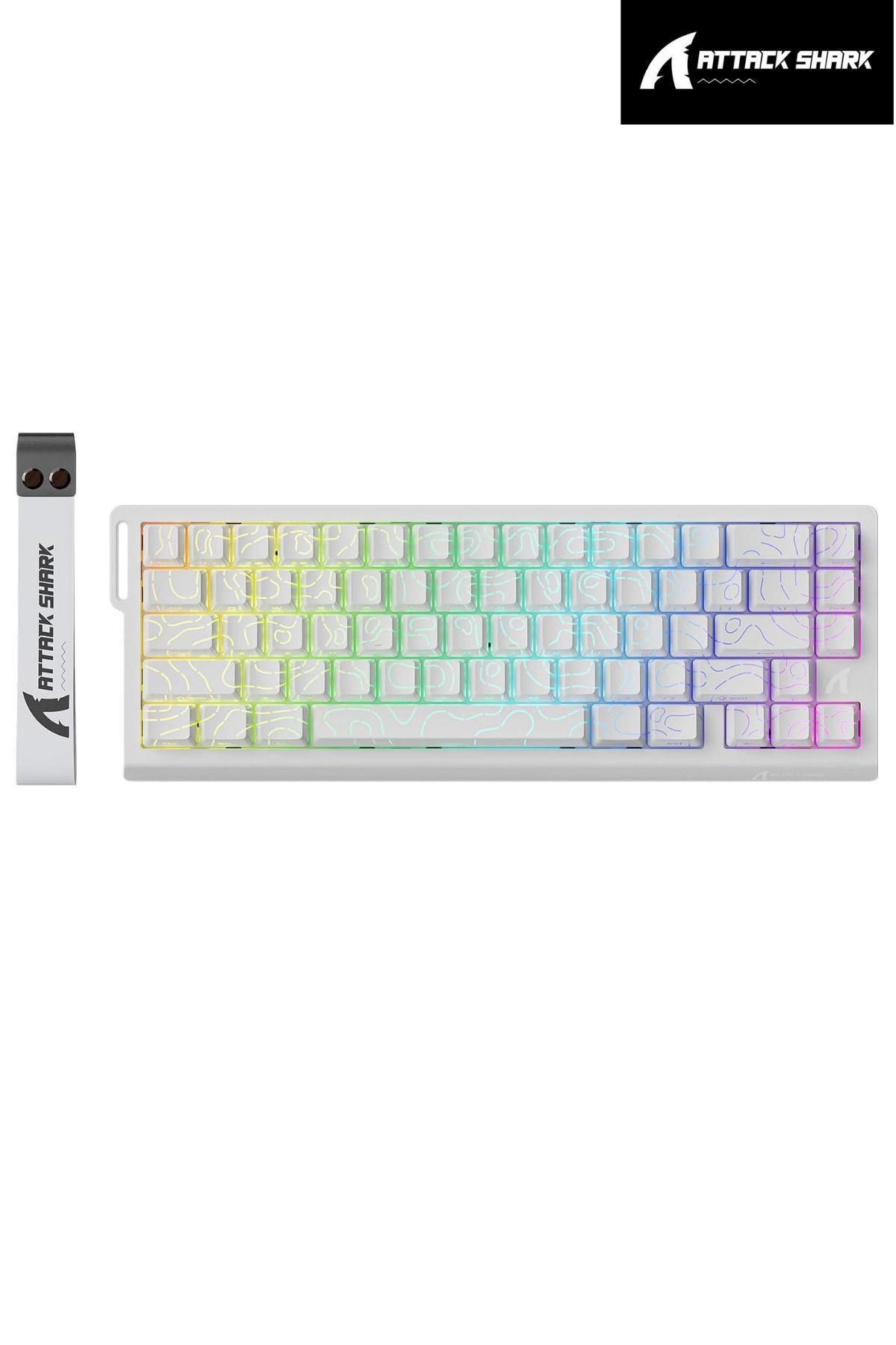 GİZA Attack Shark X68 HE RGB 8000 Hz Rapid Trigger - Snap Tap 0.01mm Driverlı Manyetik Switch Klavye