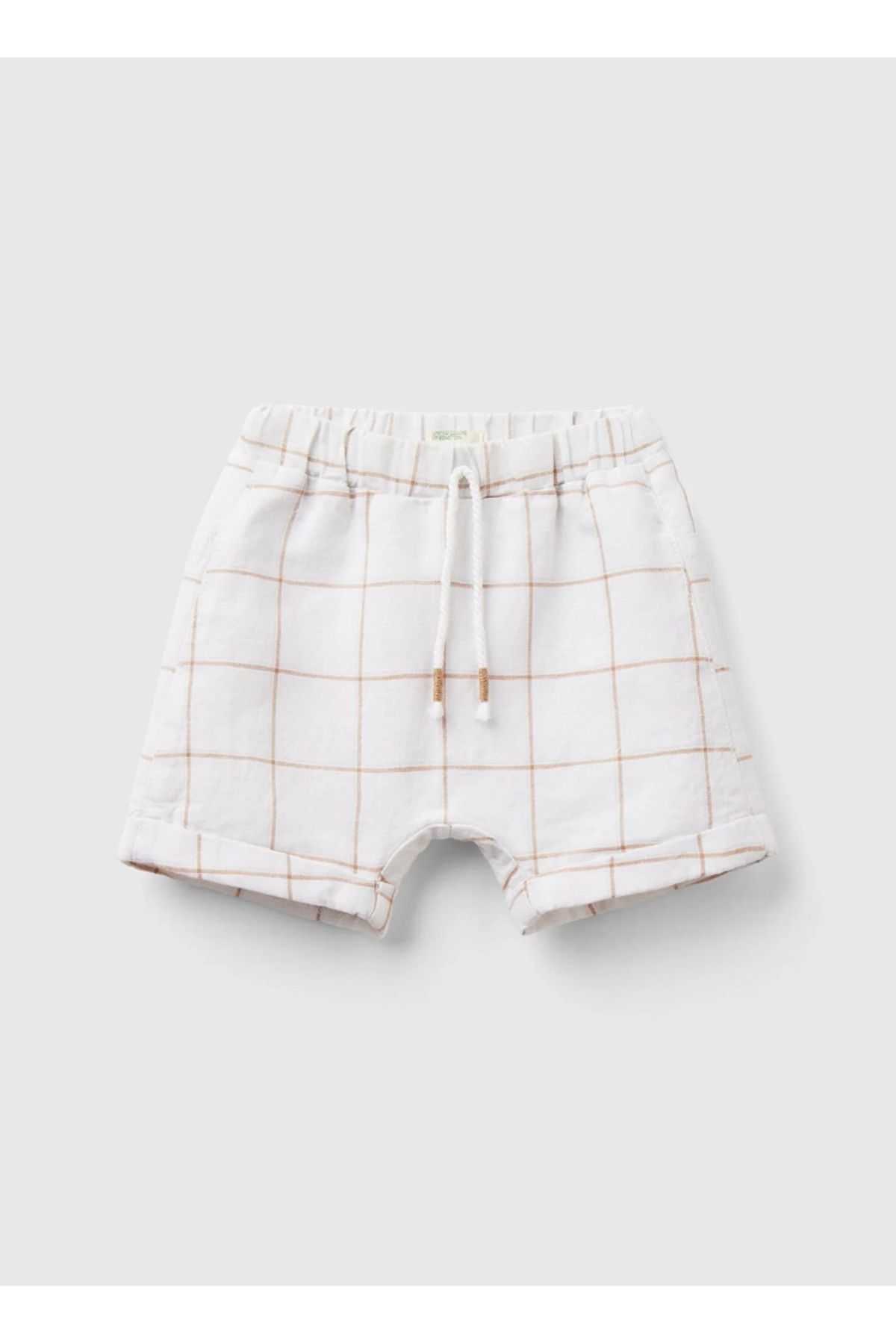 Benetton Normal Bej Bebek Şort 45Q1A900J