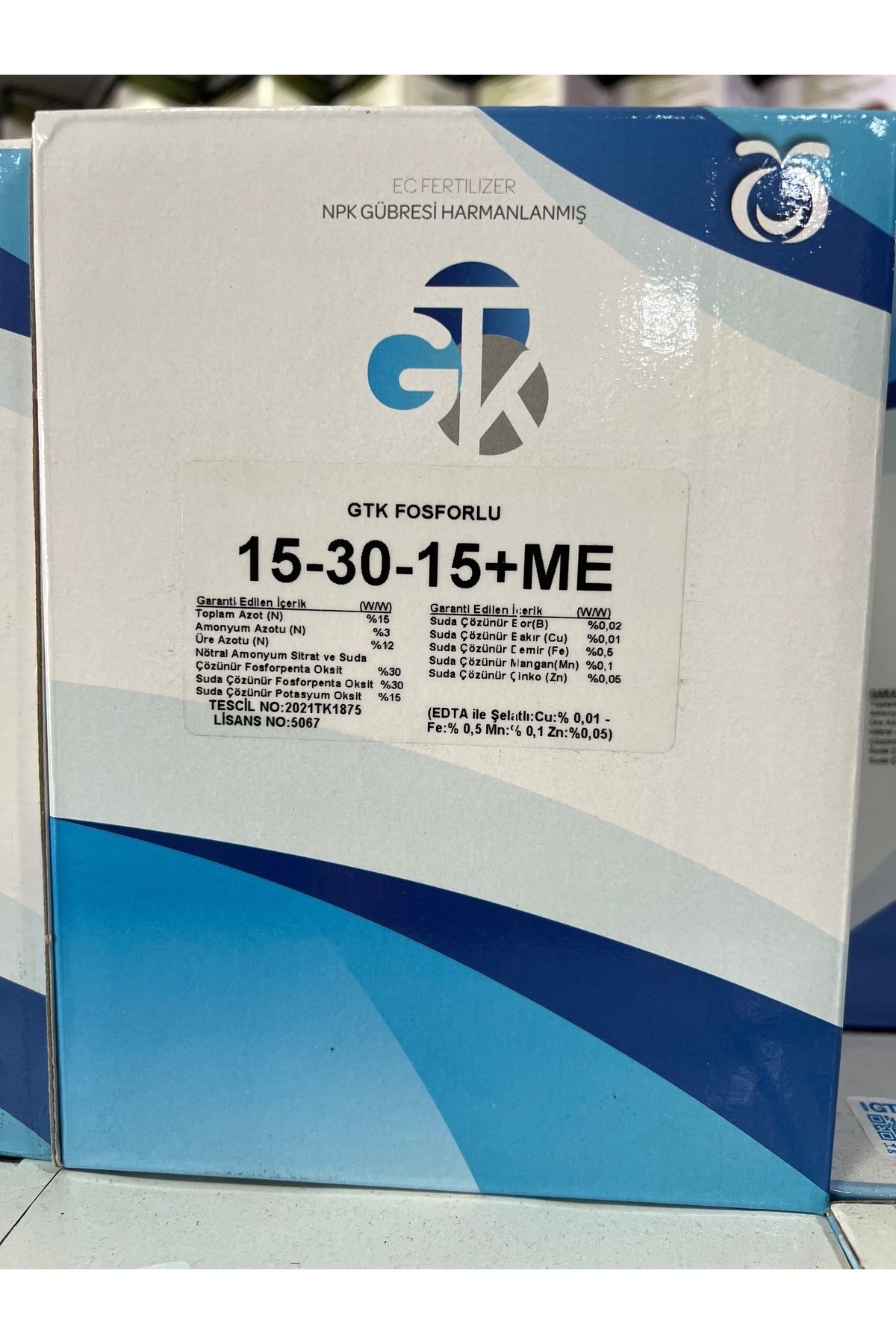 GTK GÜBRE FOSFORLU 15-30-15+ME 1KG