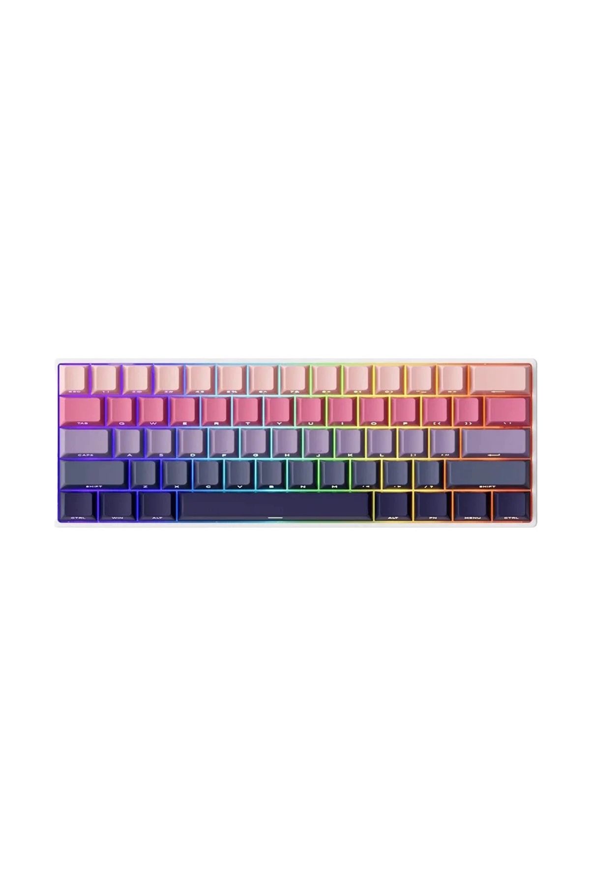 AKKO MONSGEEK FUN60 Max Shine-Through Phantom Pink HE Manyetik Switch ARGB Kablosuz Gaming Klavye
