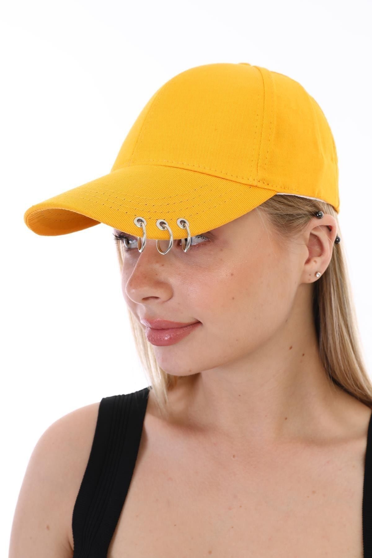 Ritagarcia Unisex Piercing Sarı Şapka