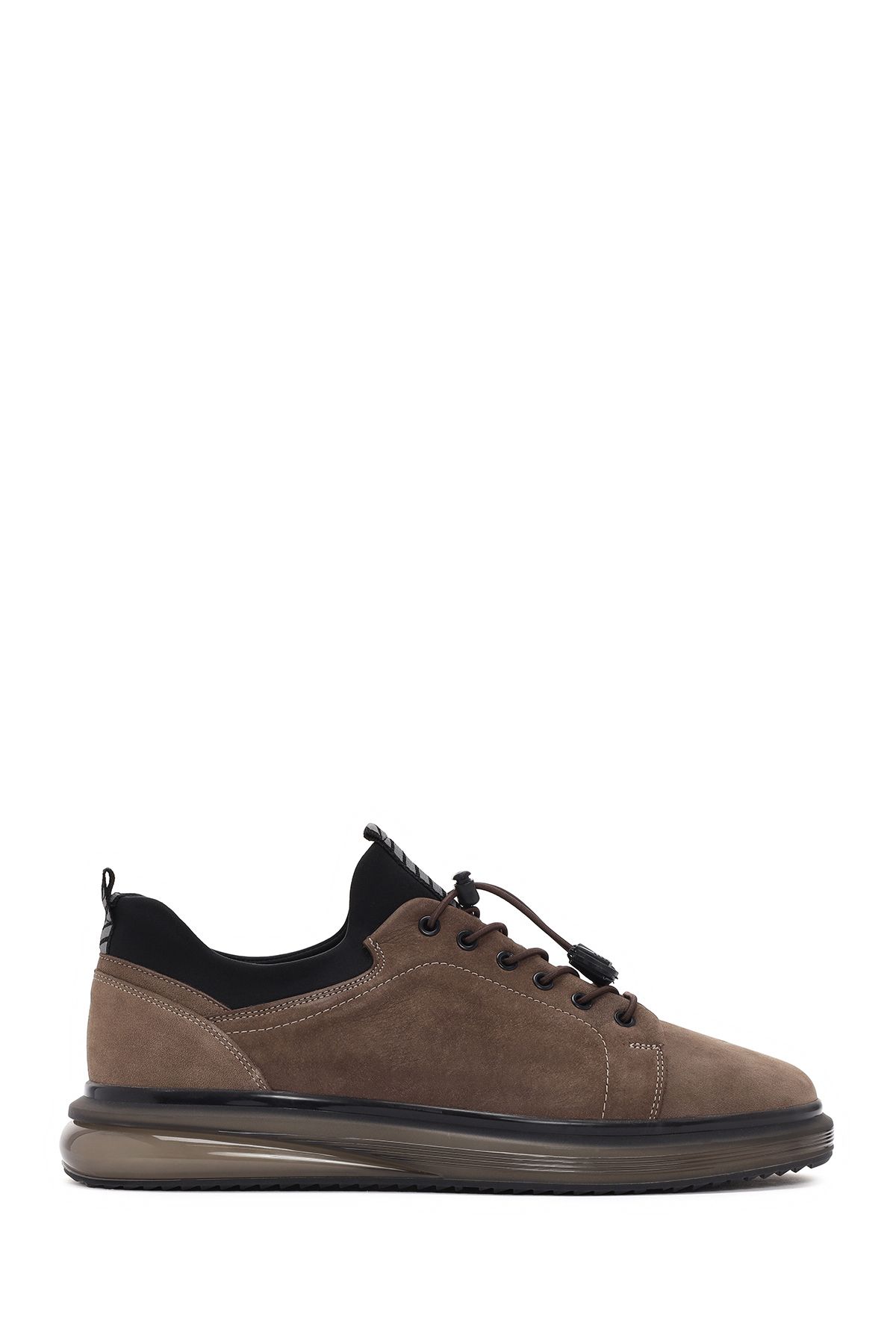 Derimod Erkek Vizon Bağcıklı Kalın Tabanlı Deri Casual Sneaker 25SFD640810