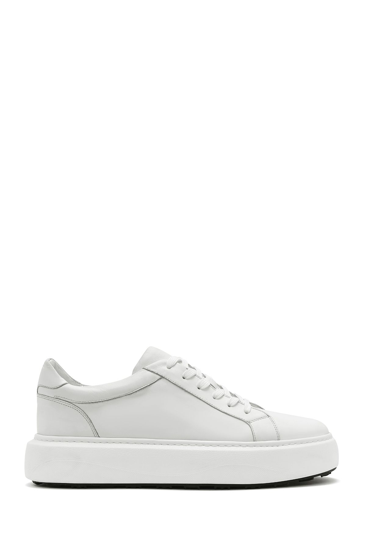 Derimod Erkek Bej Bağcıklı Kalın Tabanlı Deri Sneaker 25SFD69536F