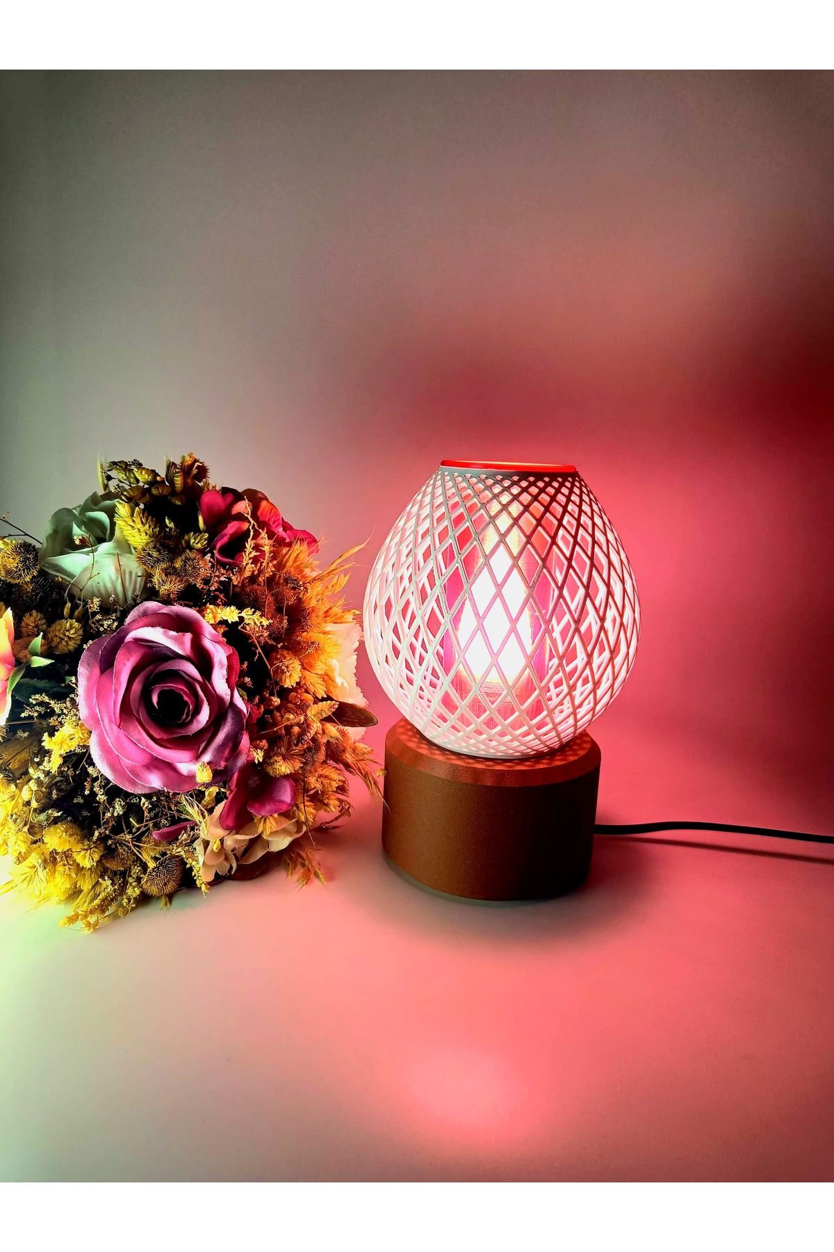 ASYDESIGN Modern Dekoratif Masa Lambası Gece Lambası - Lotus